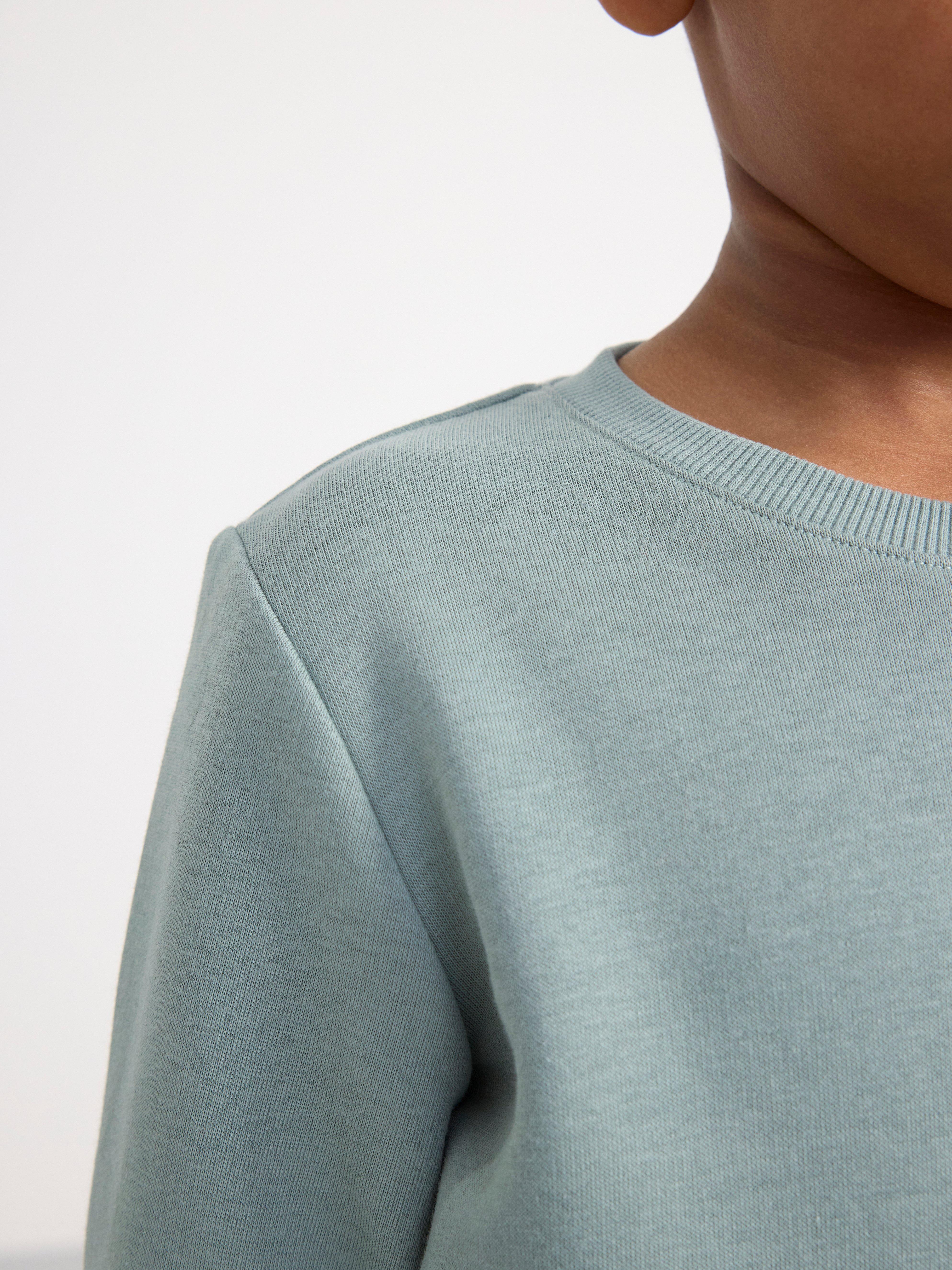 Sweatshirt with brushed inside Light Dusty Green