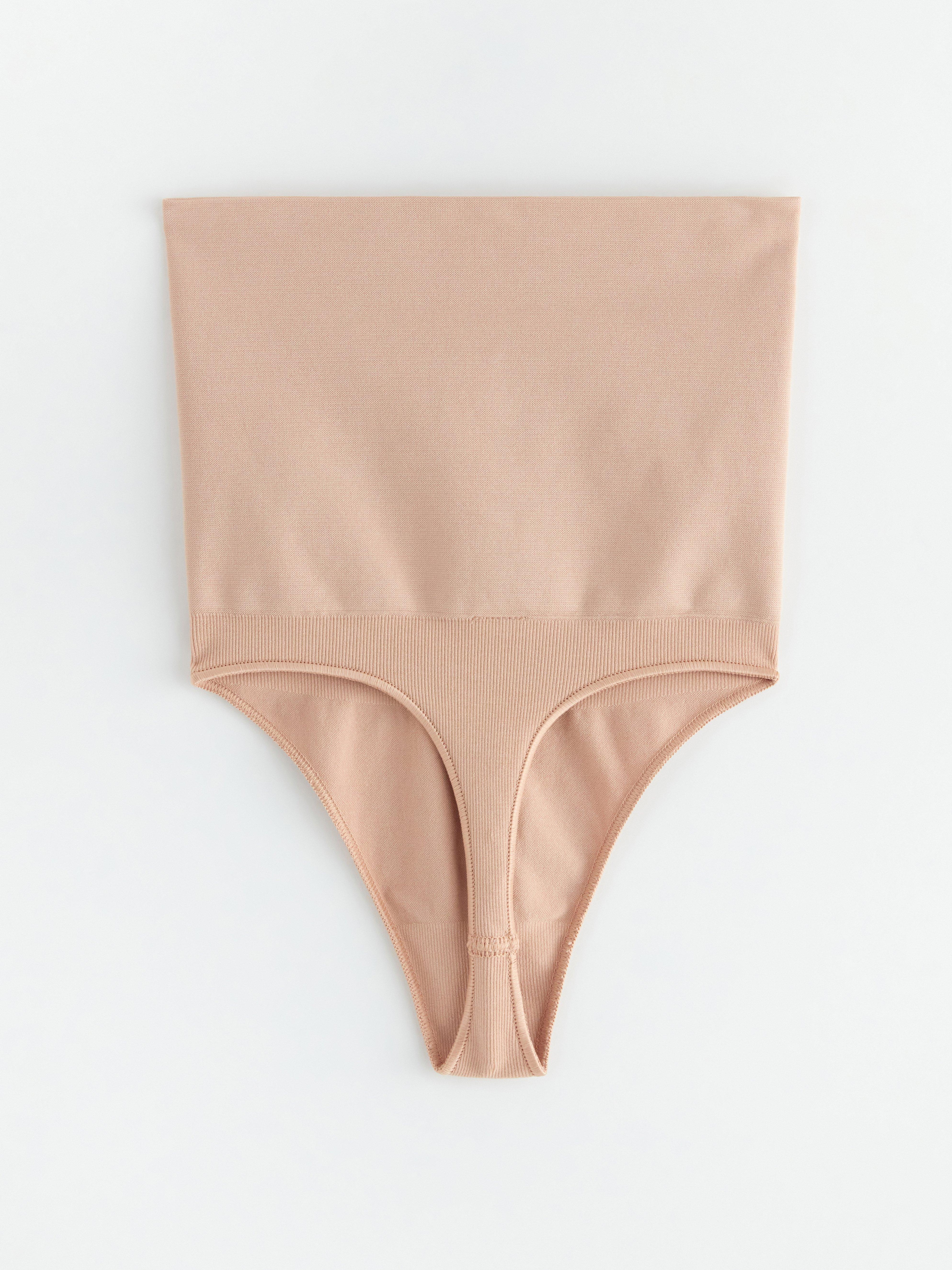 Zonal support shaping thong Beige