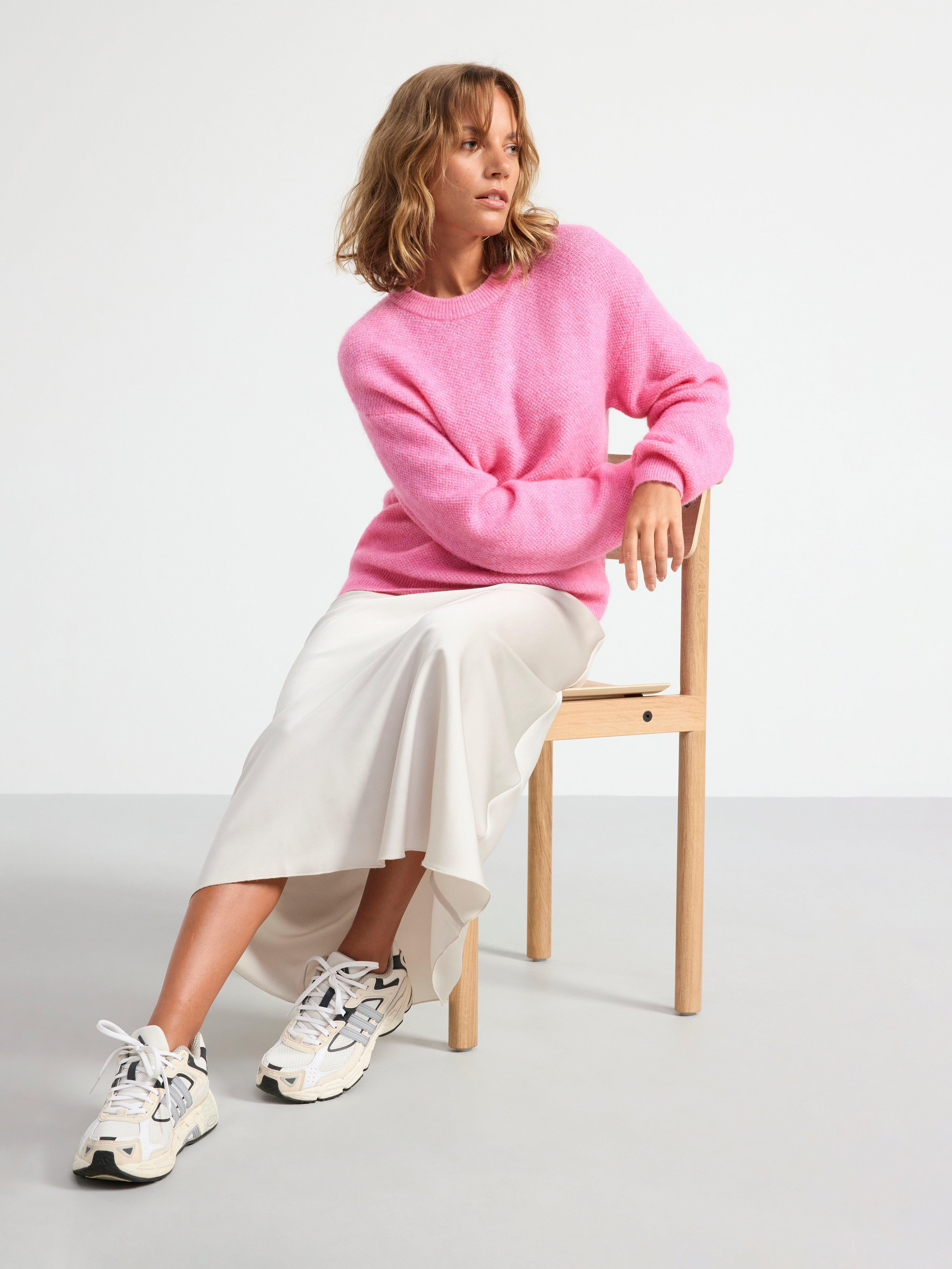 Jumper in wool blend pink