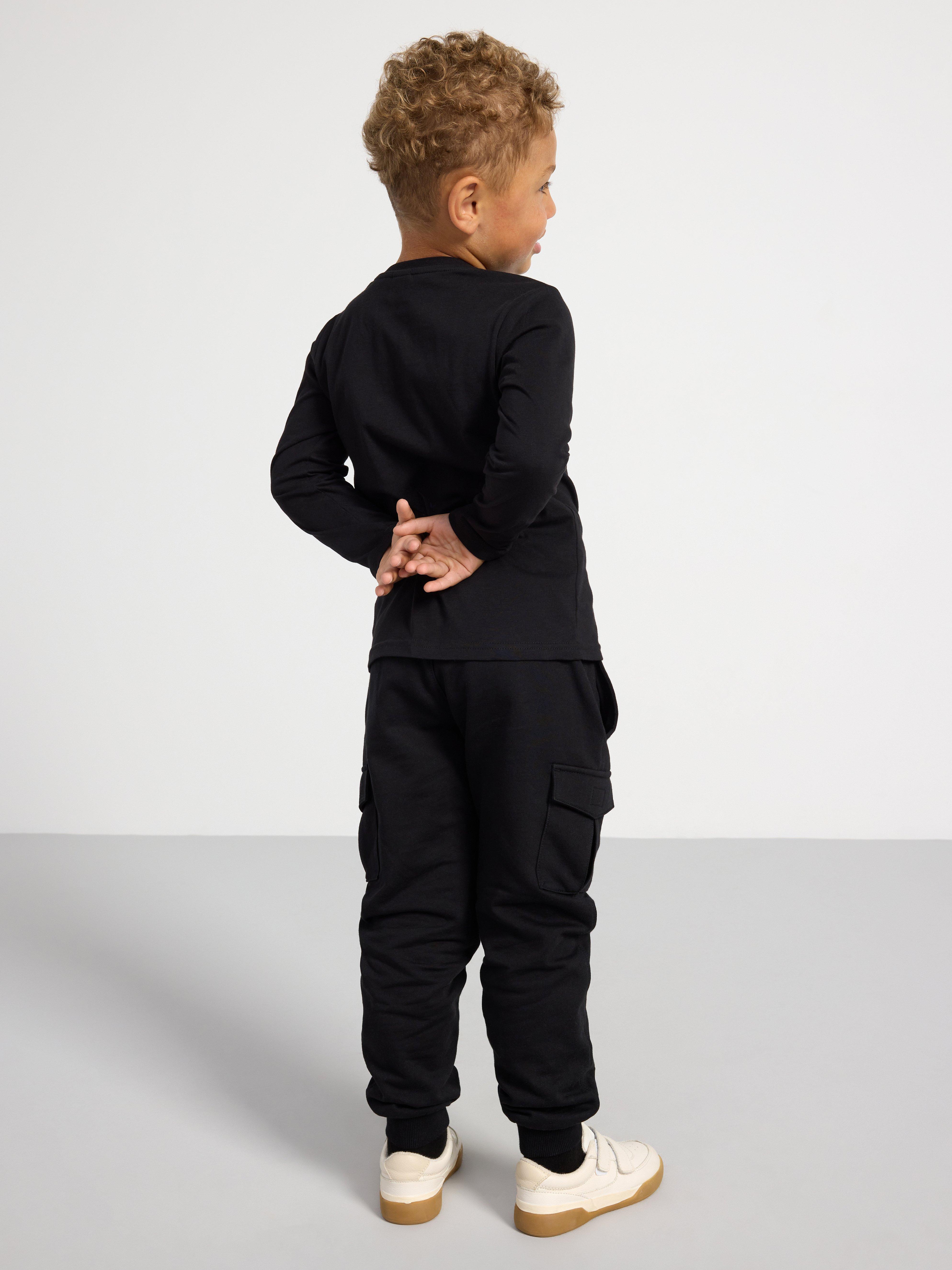 Long sleeve top with skeleton Black
