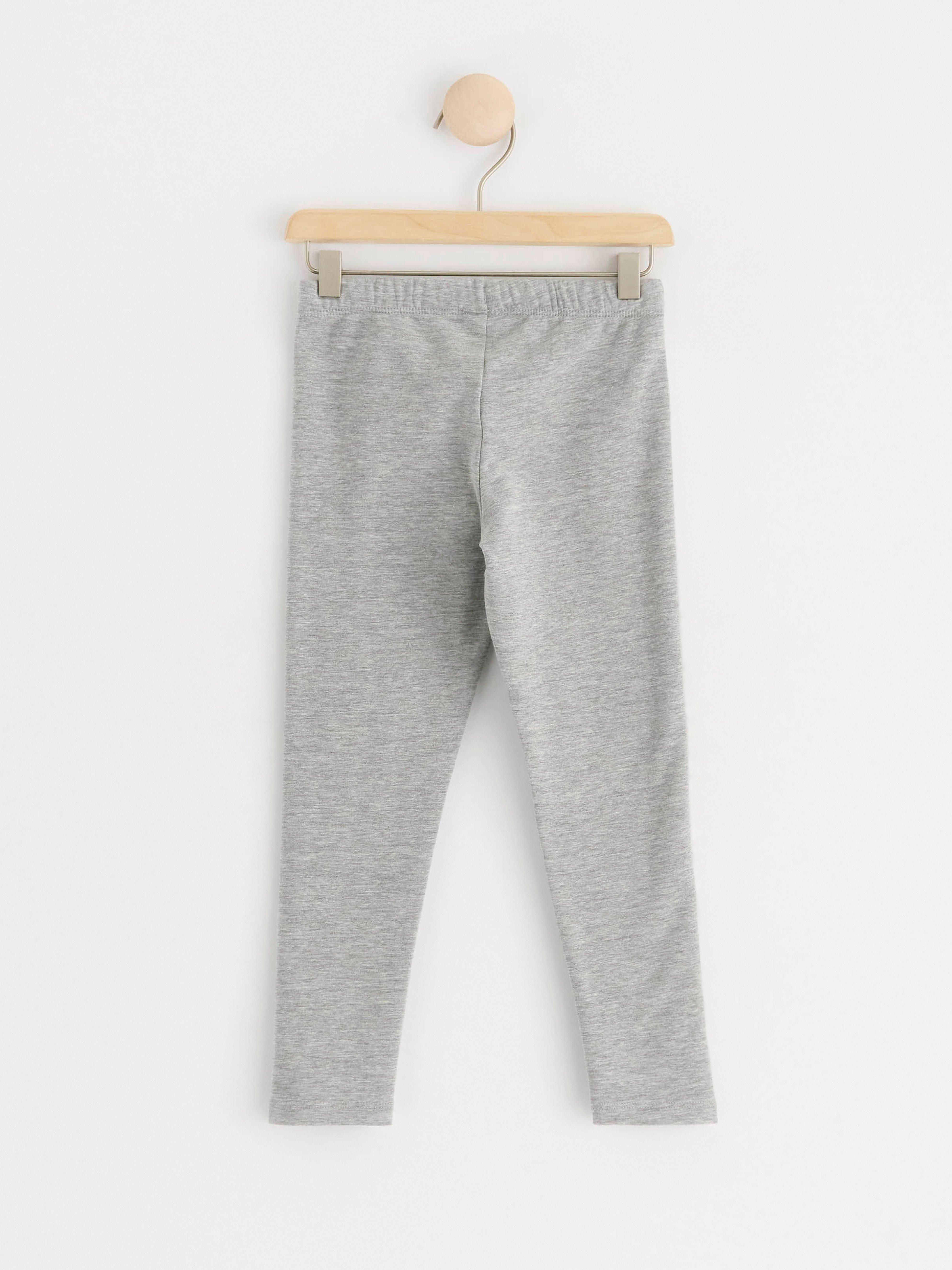 Leggings with brushed inside Grey Melange