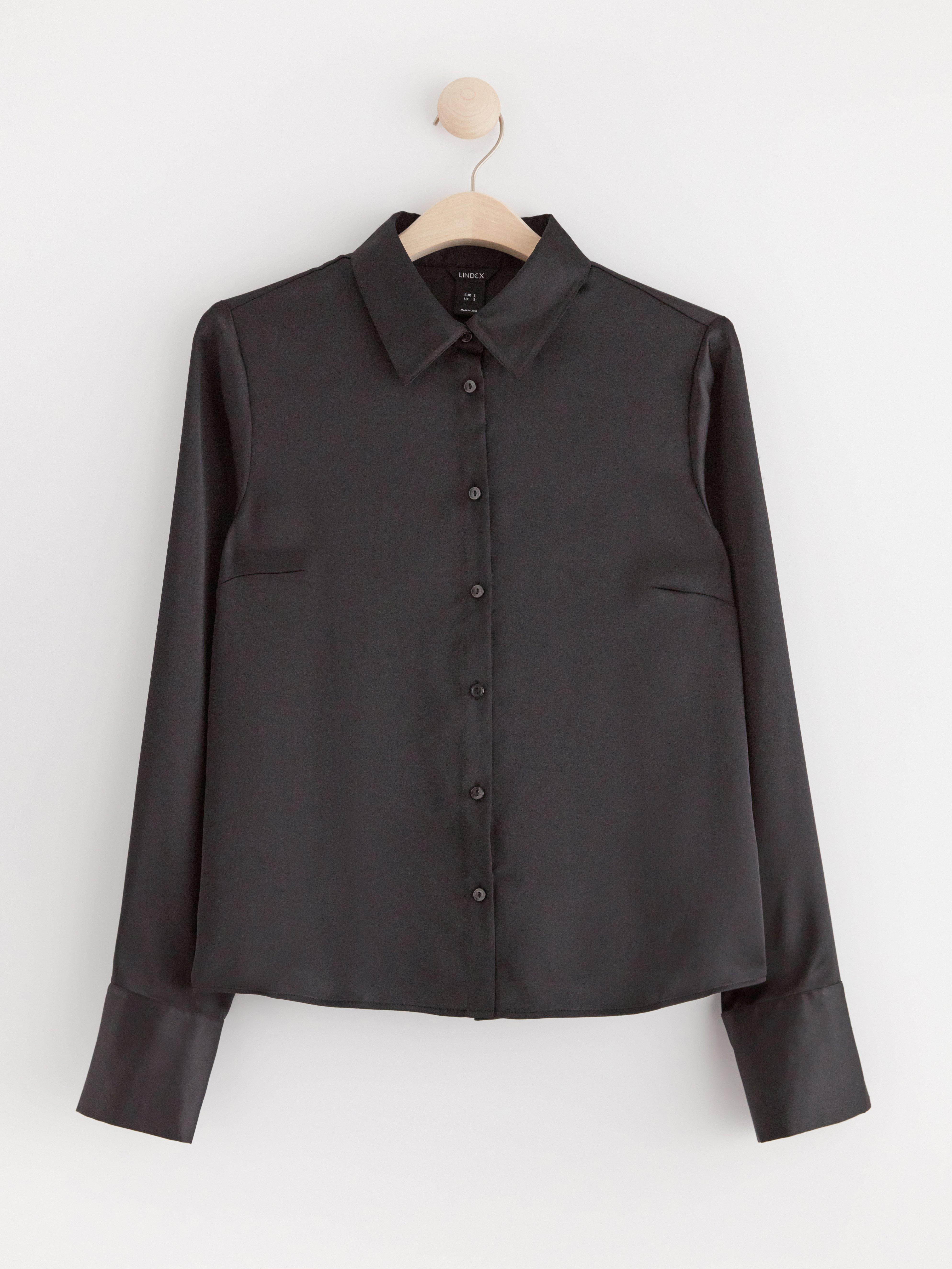 Satin shirt Black