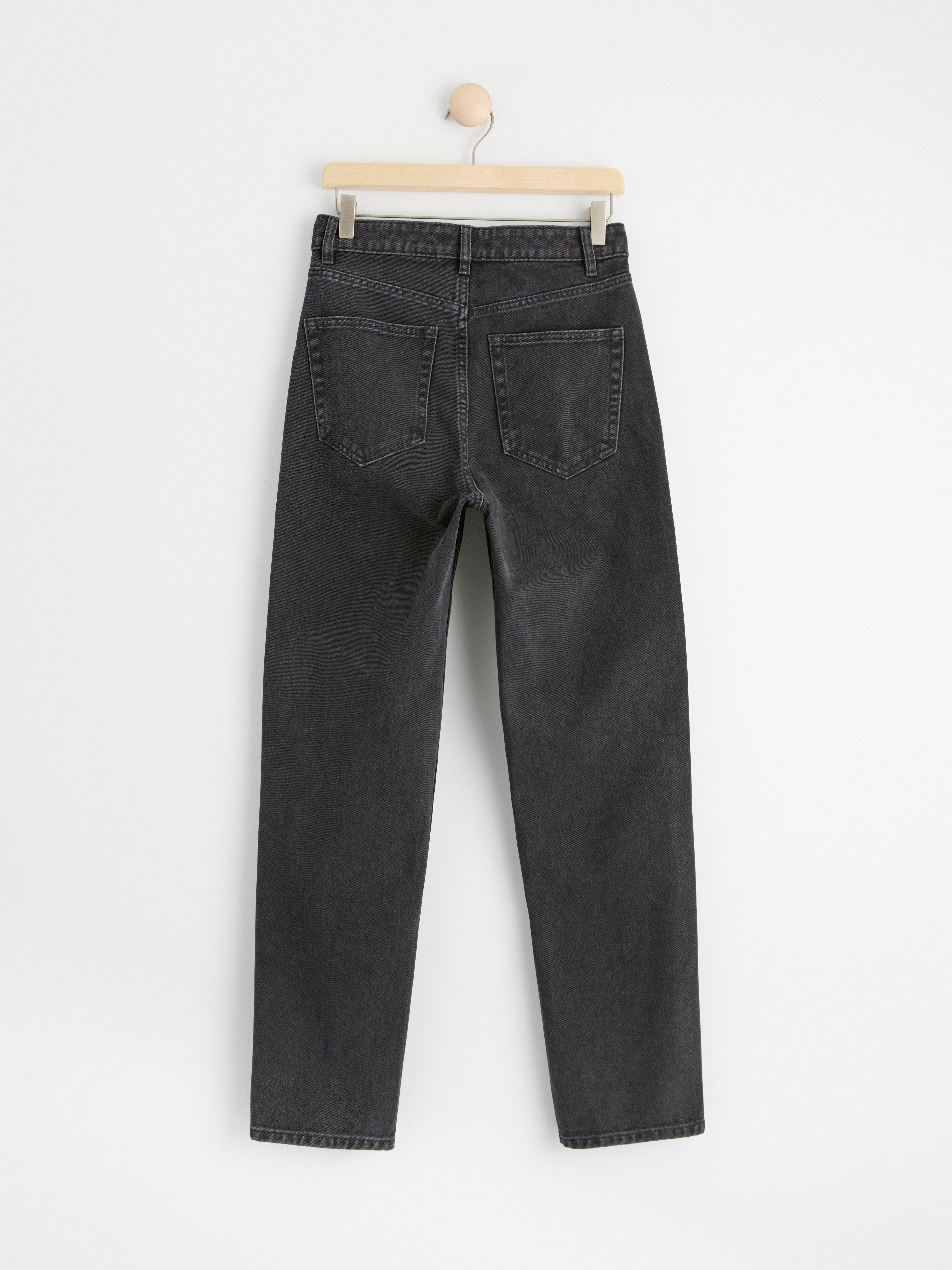 BETTY High waist straight jeans Black