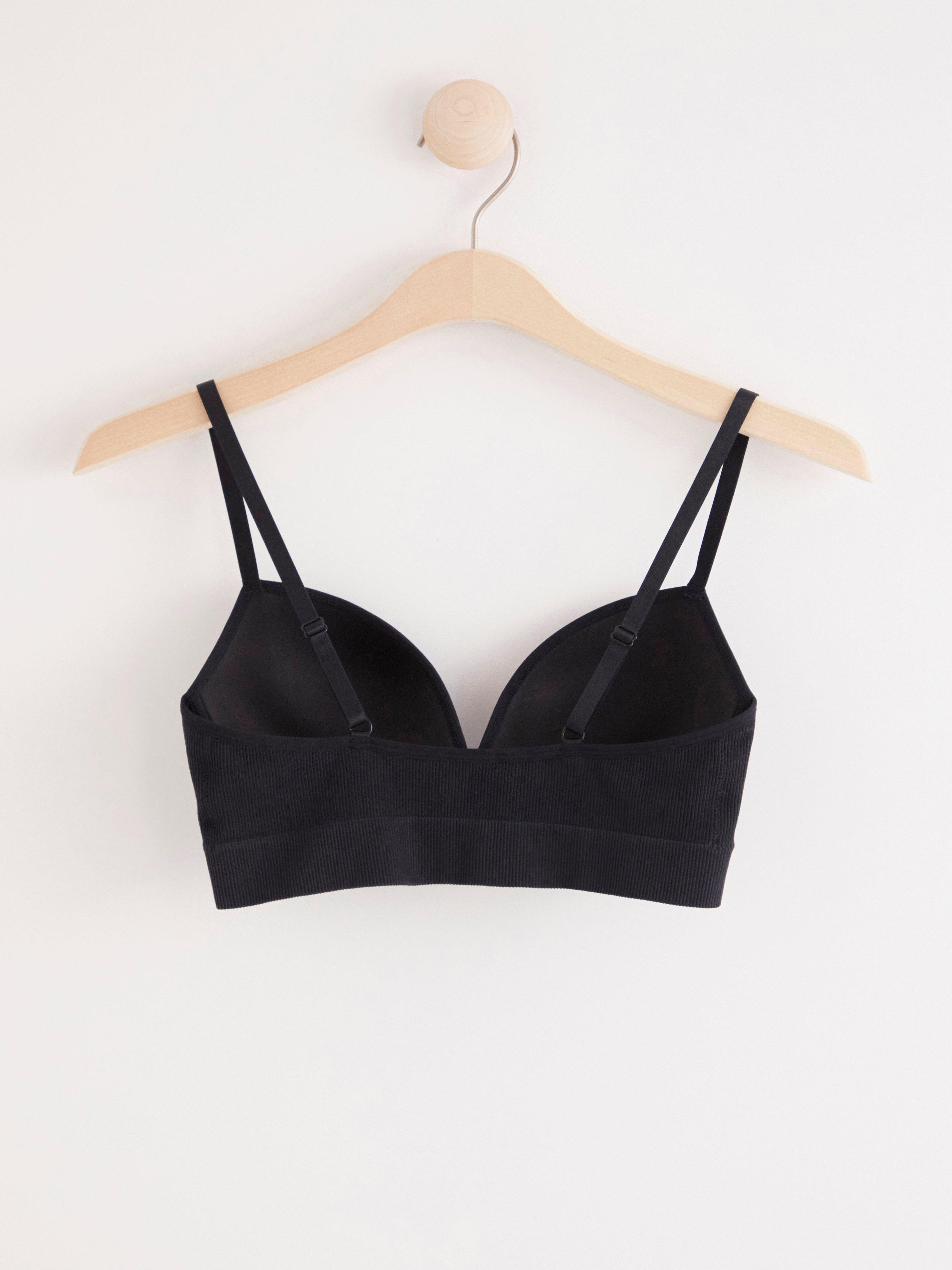 Seamless push-up bra Black