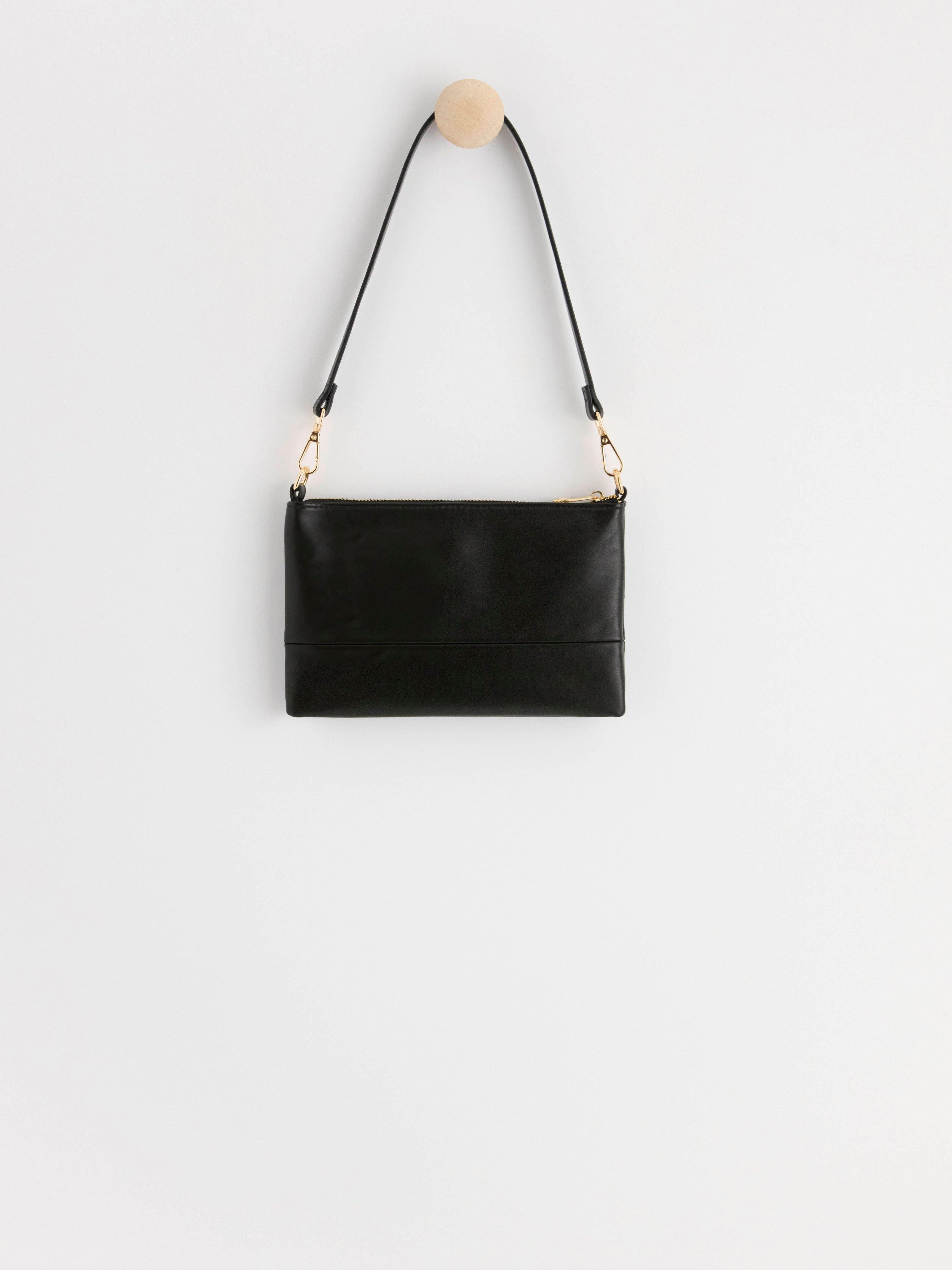 Imitation leather shoulder bag Black