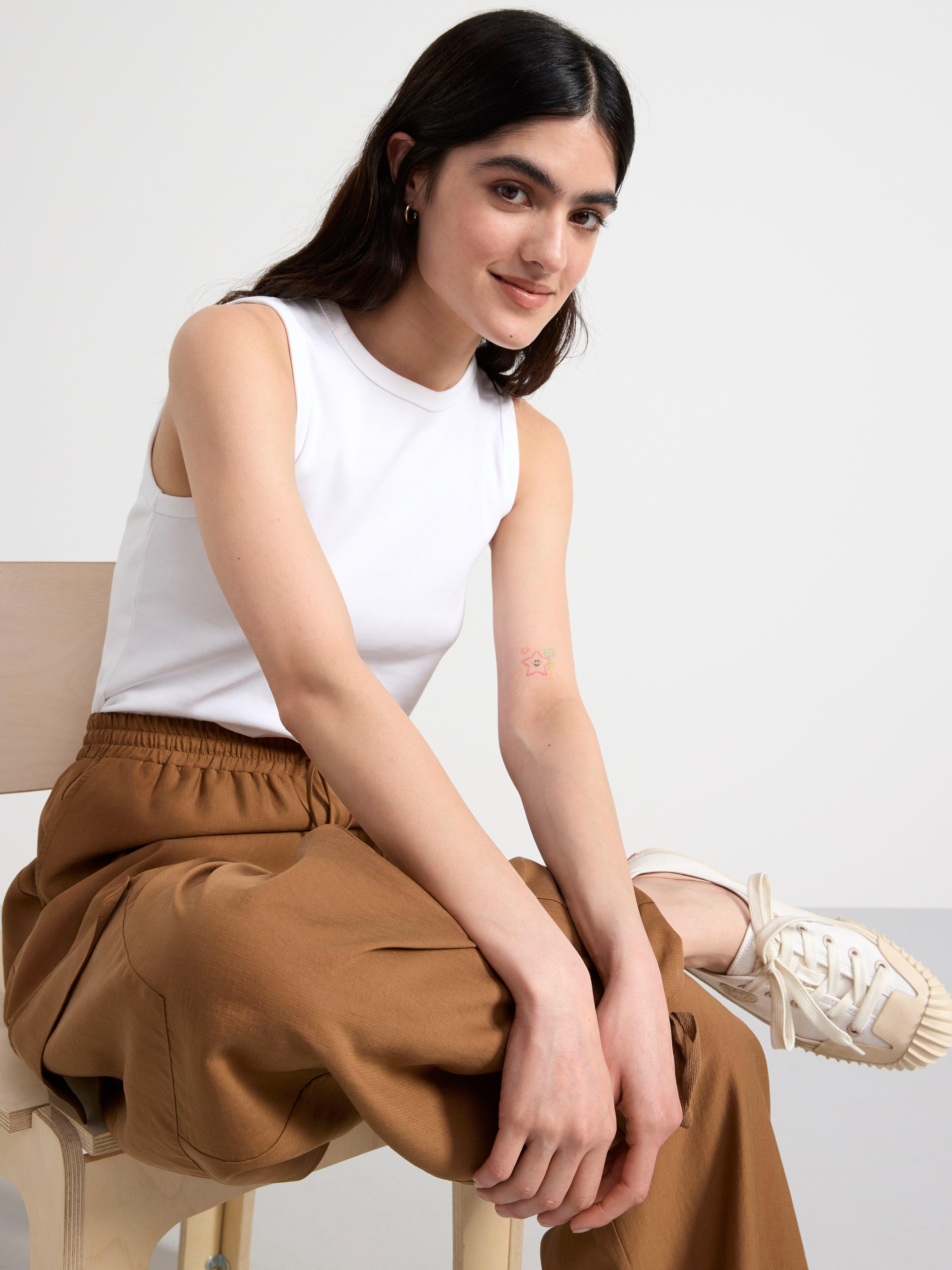 Cotton tank top White