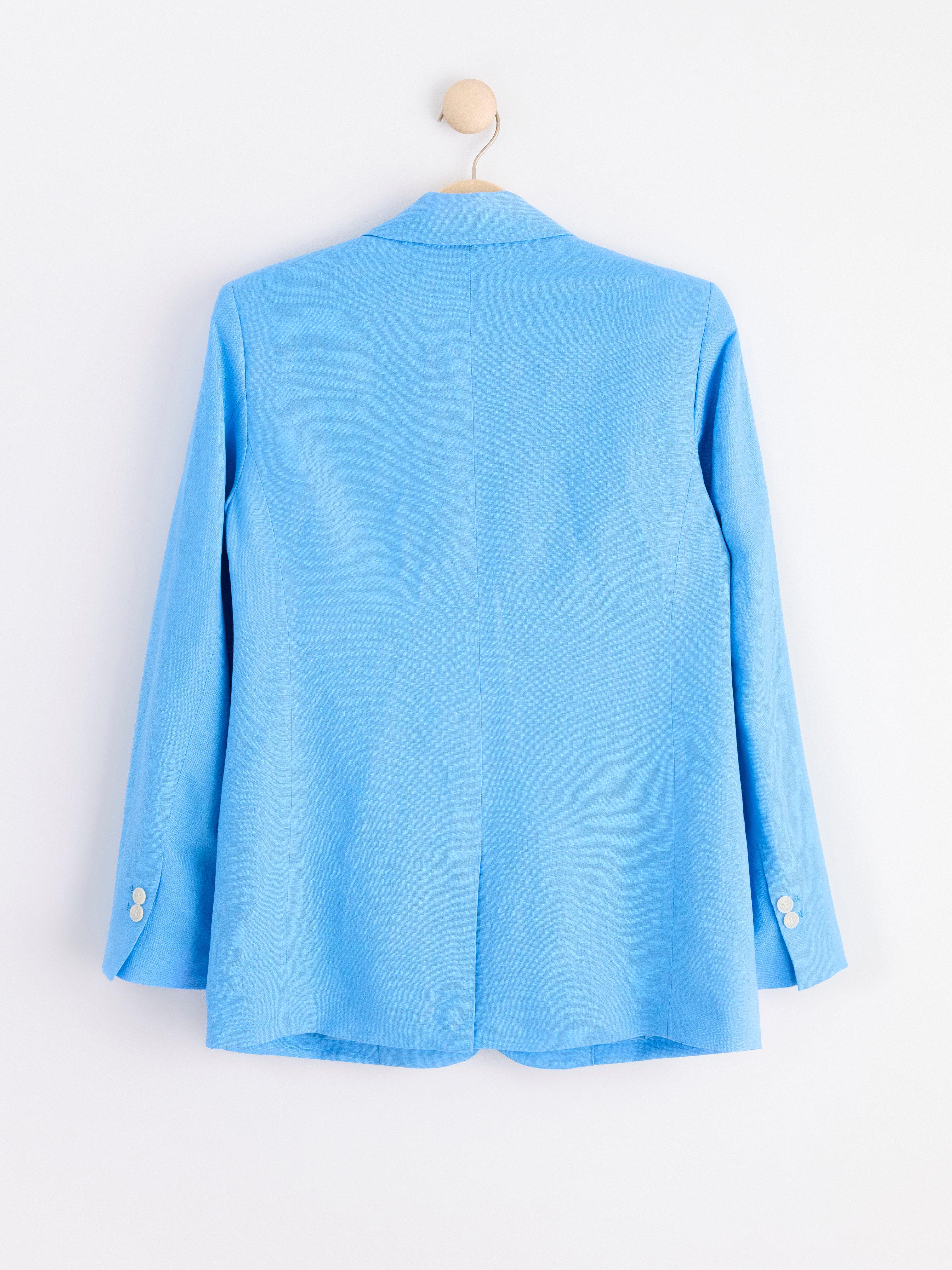 Blazer in linen blend Light dusty Blue