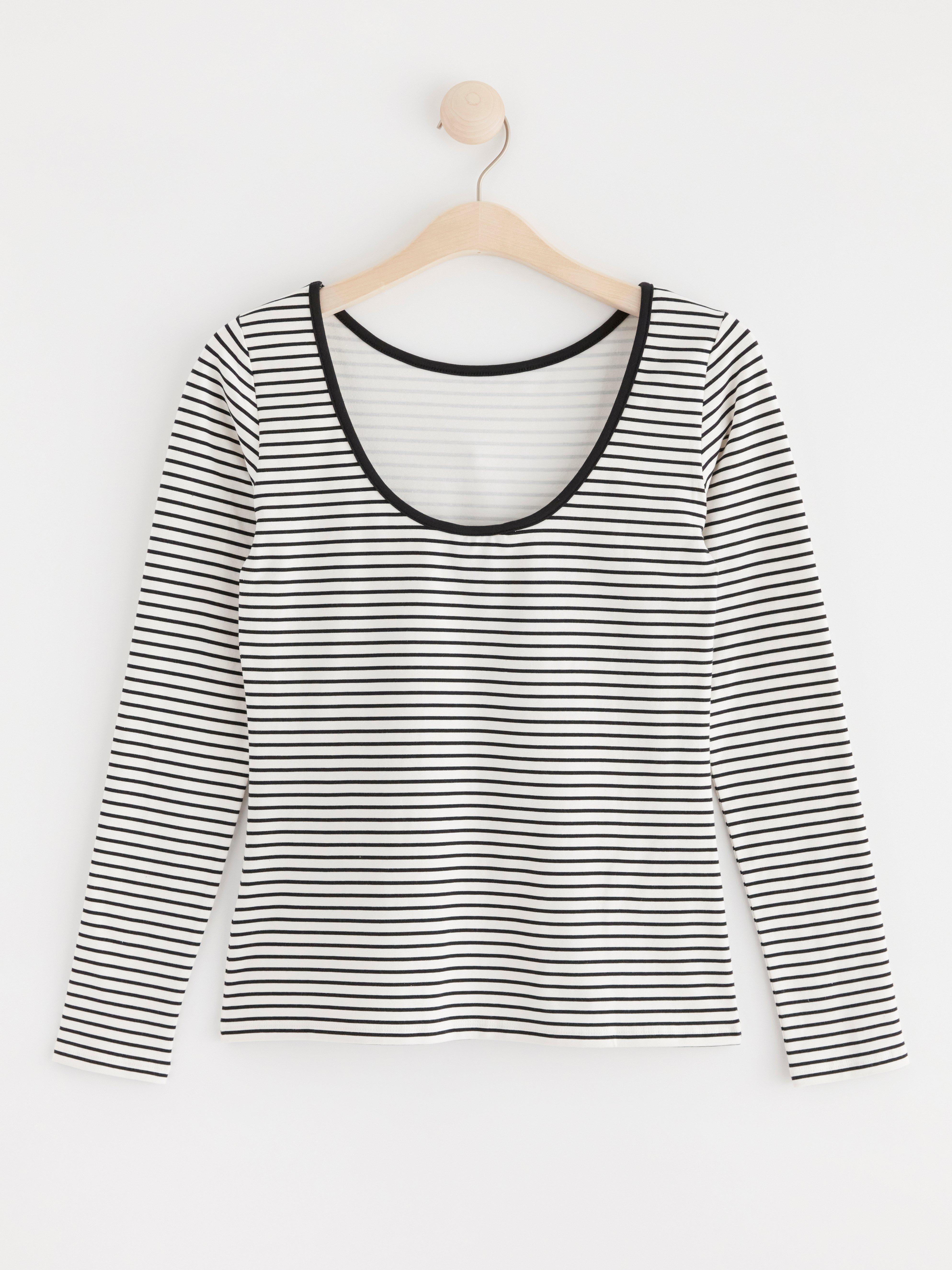 Top with stripes Light White
