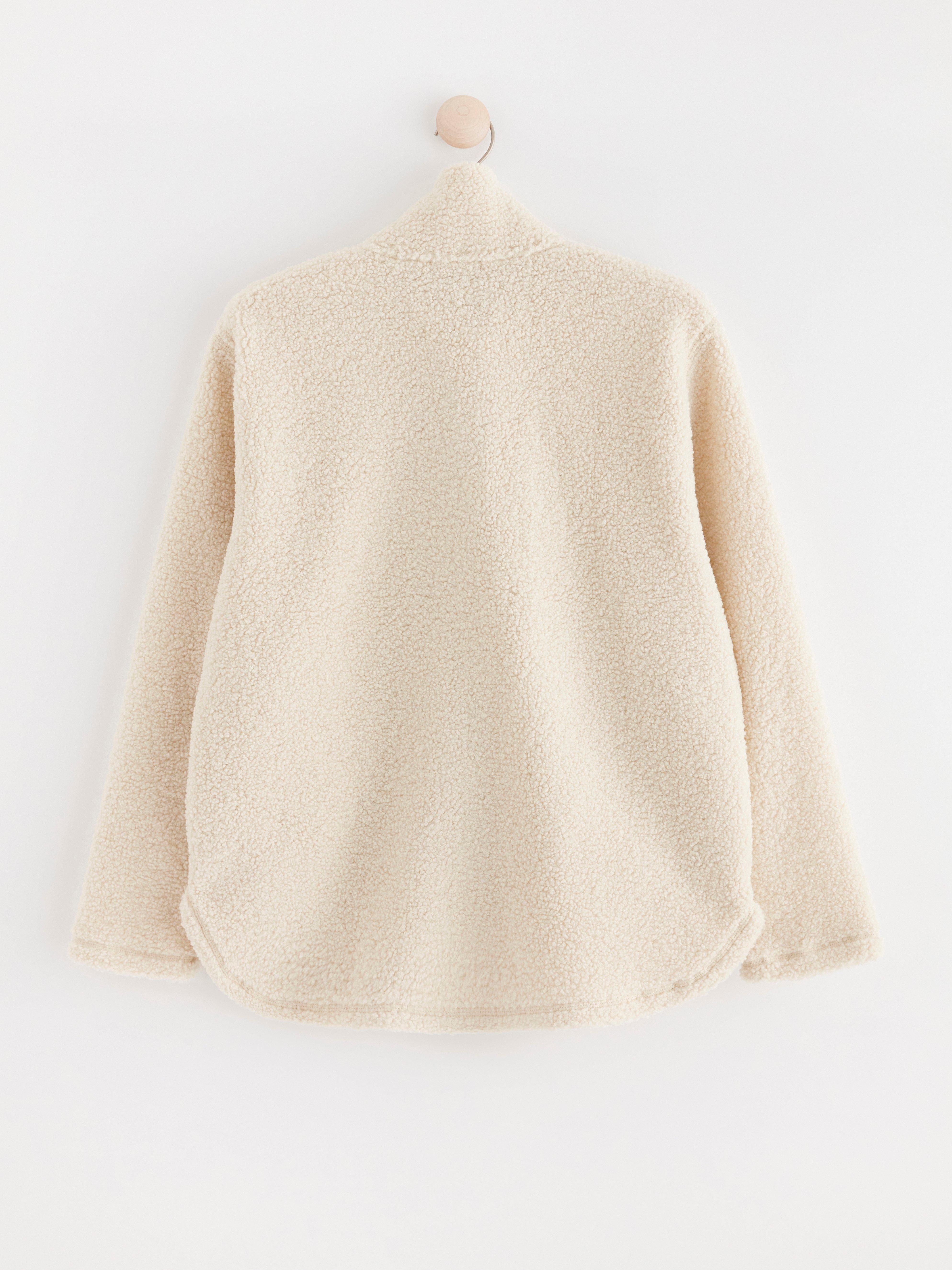 Jacket in pile Light Beige