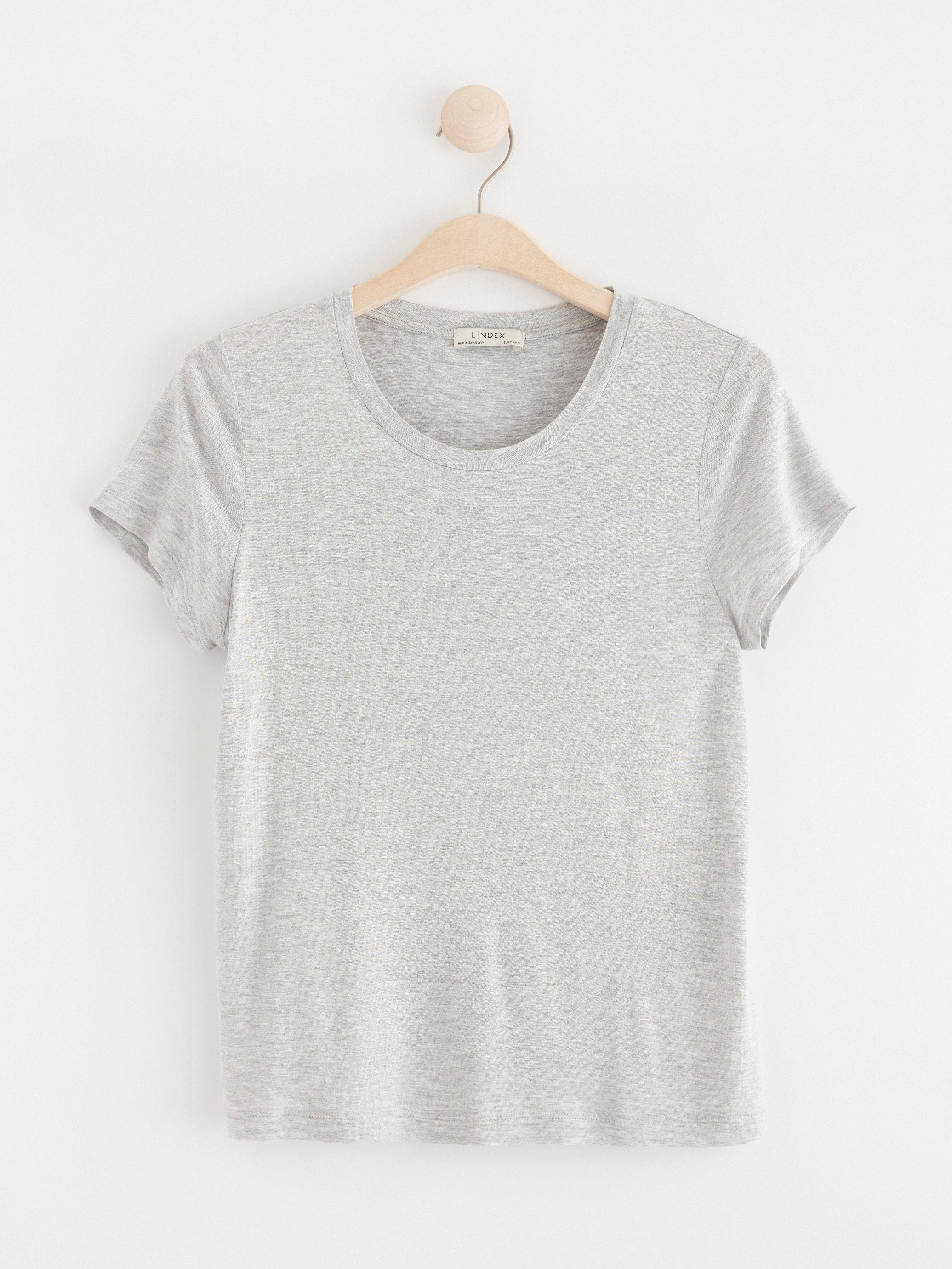 T-shirt in viscose Grey melange