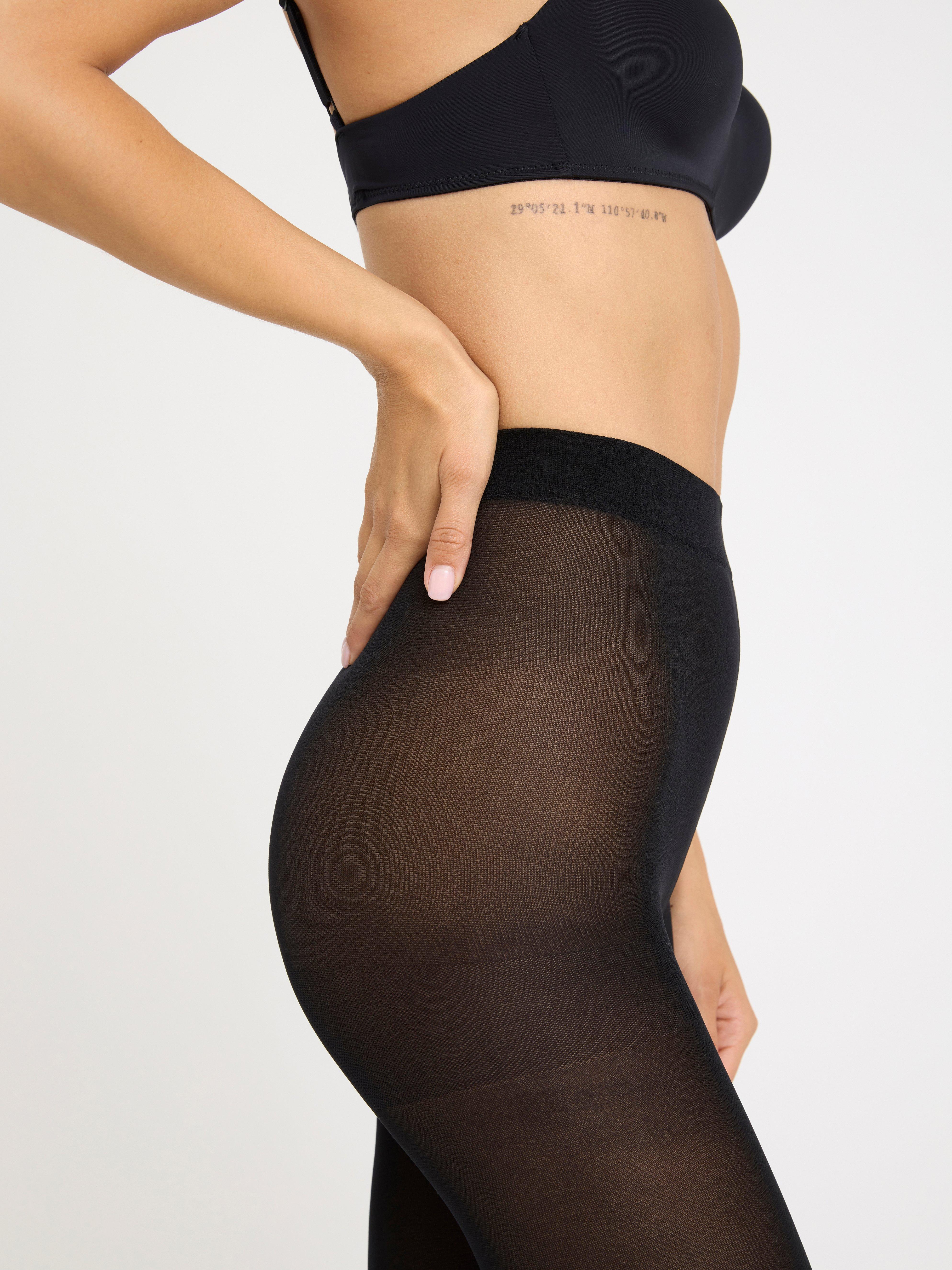40 denier matt capri leggings Black