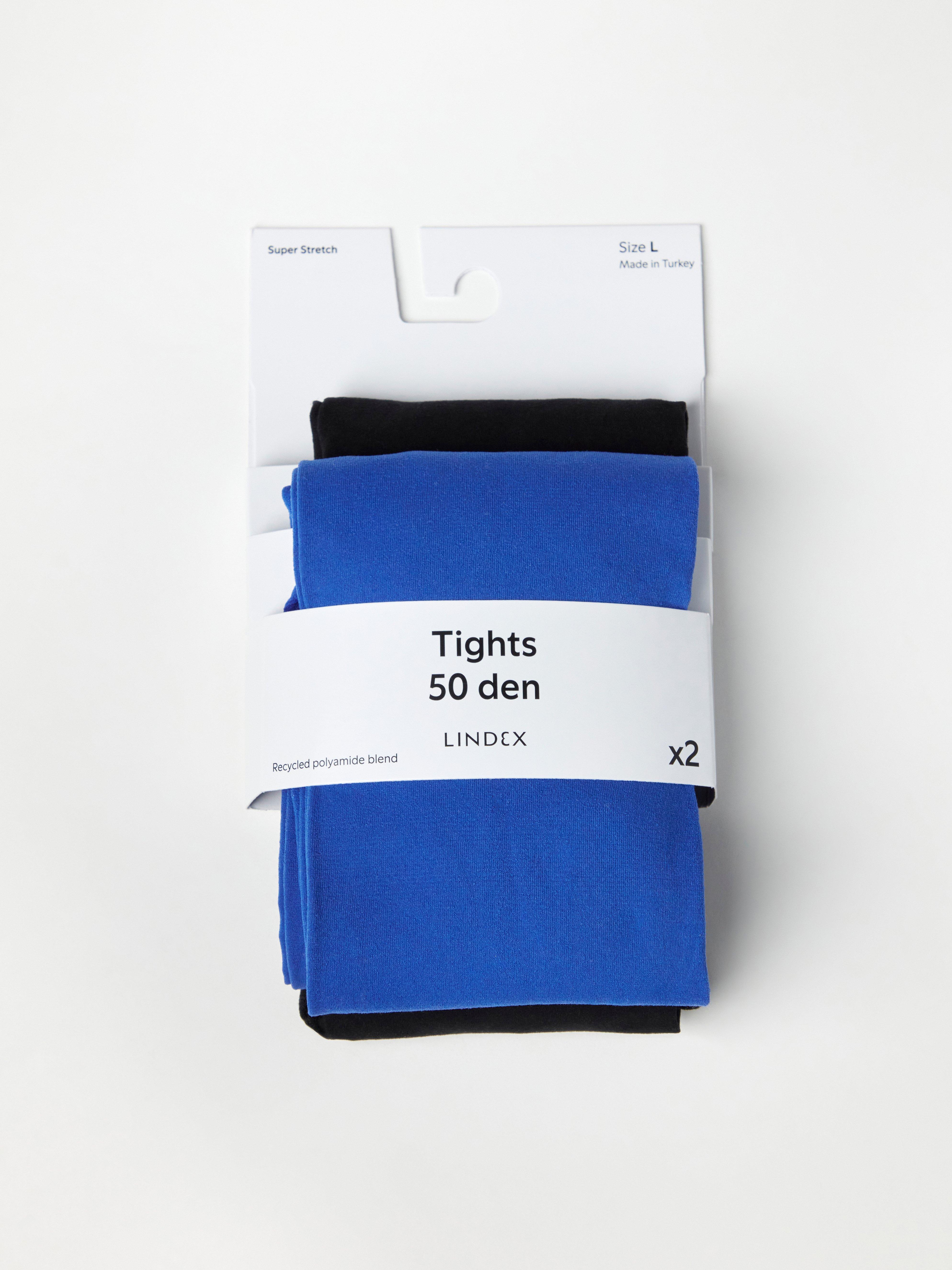 2-pack matt tights 50 denier Blue