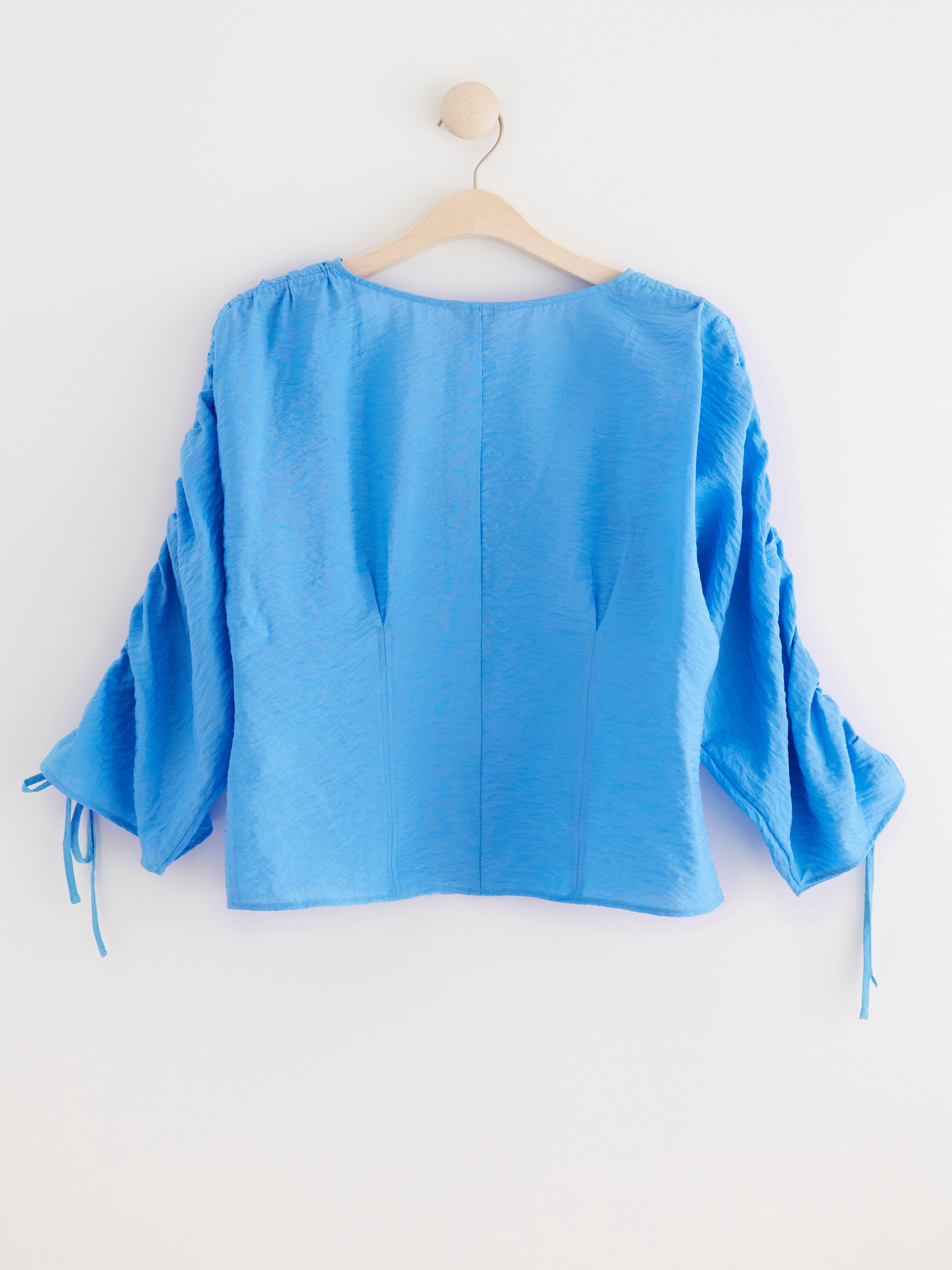 Blouse with drawstrings Light dusty Blue