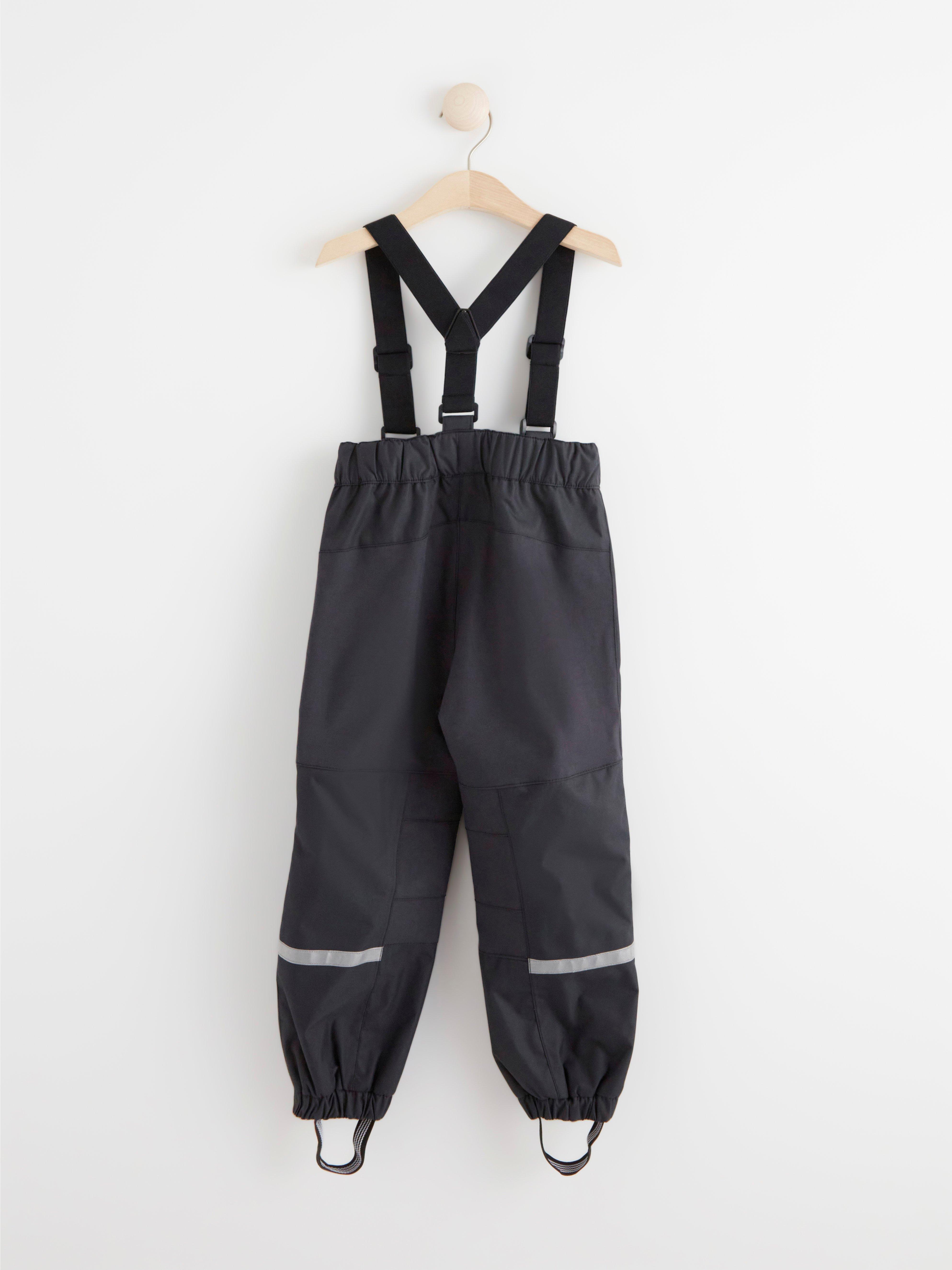 FIX Shell trousers with braces Black