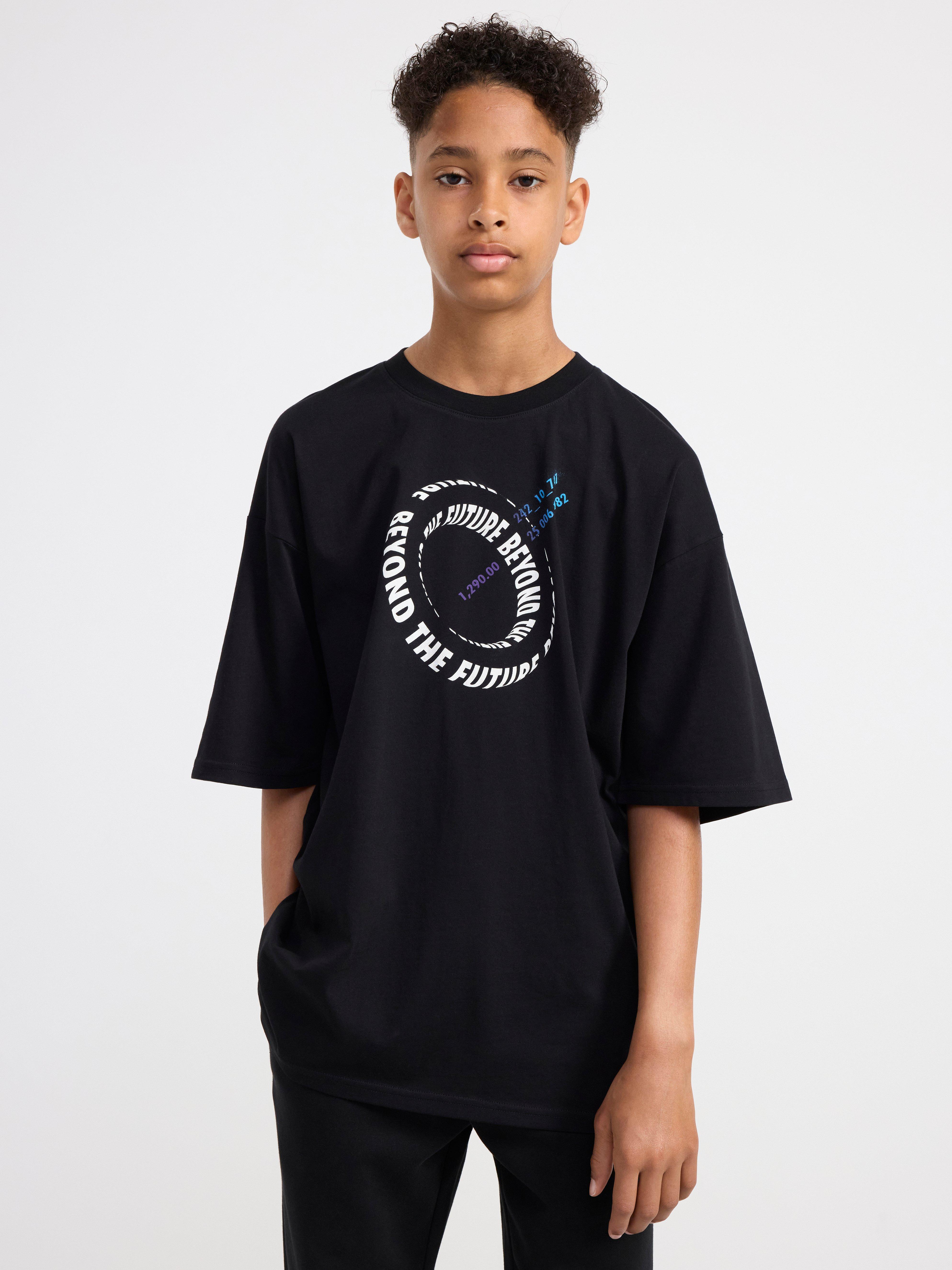 T-shirt with print Black