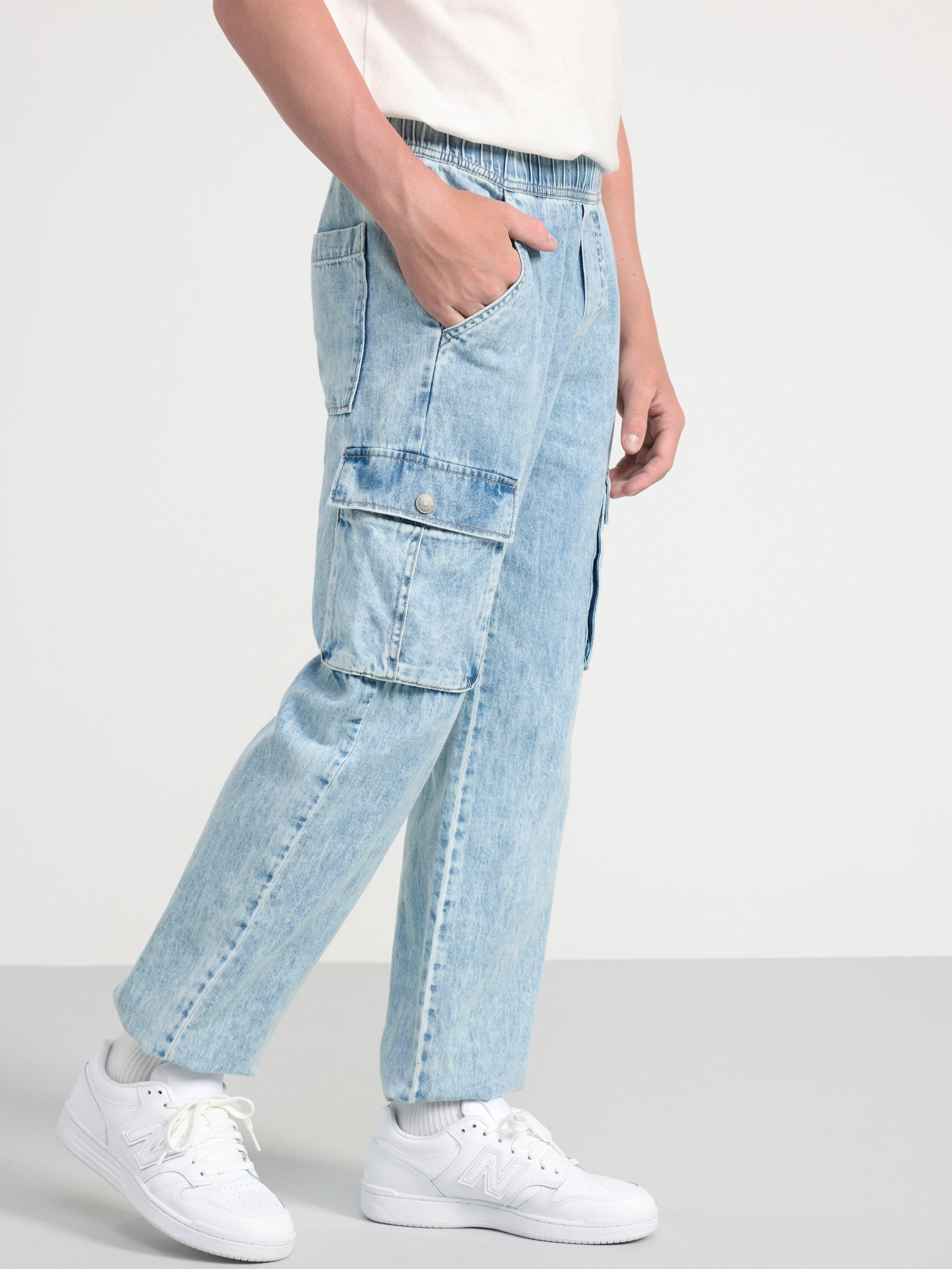 VILGOT Denim cargo trousers Light denim
