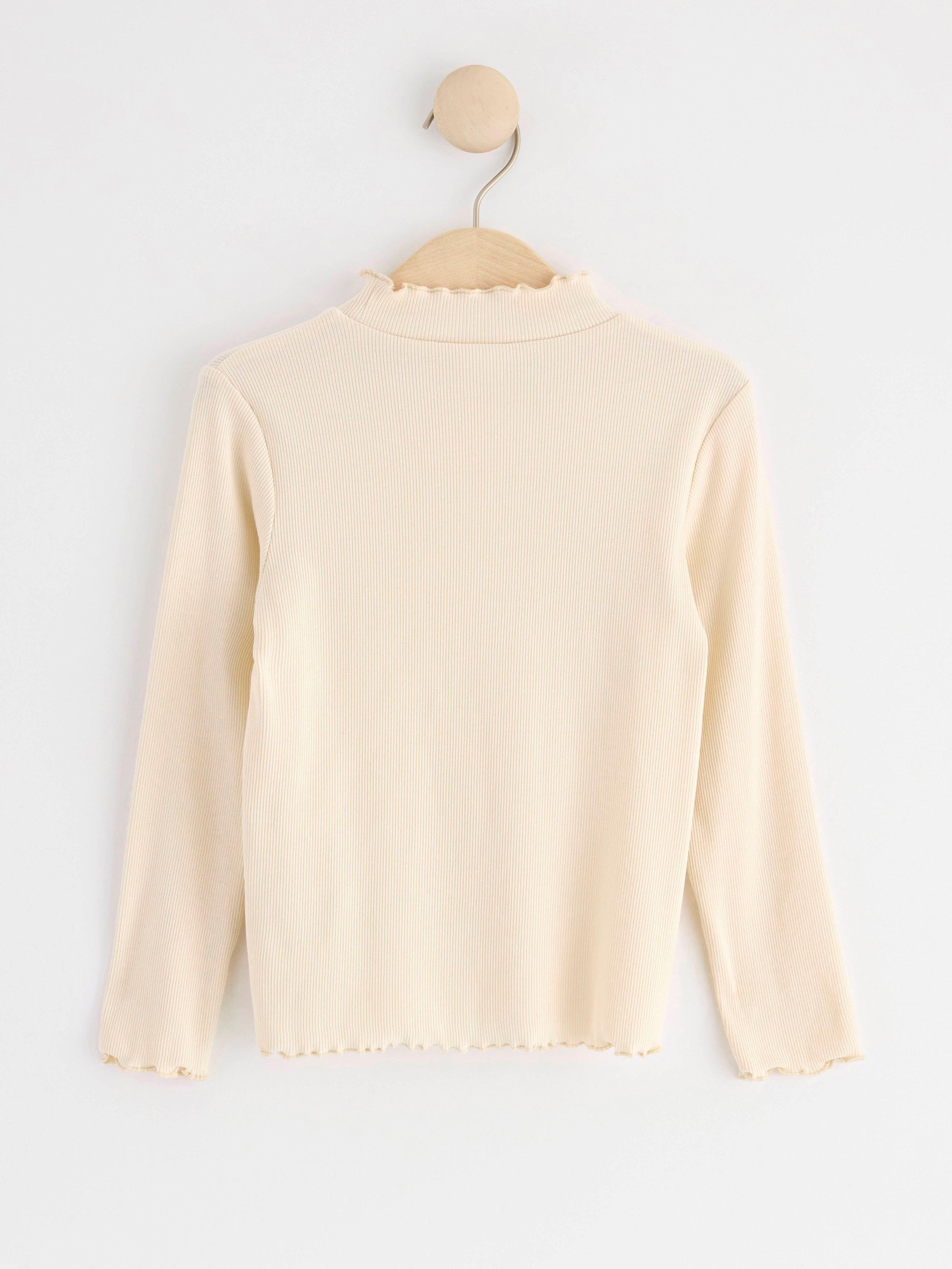 Top with frills Light Beige