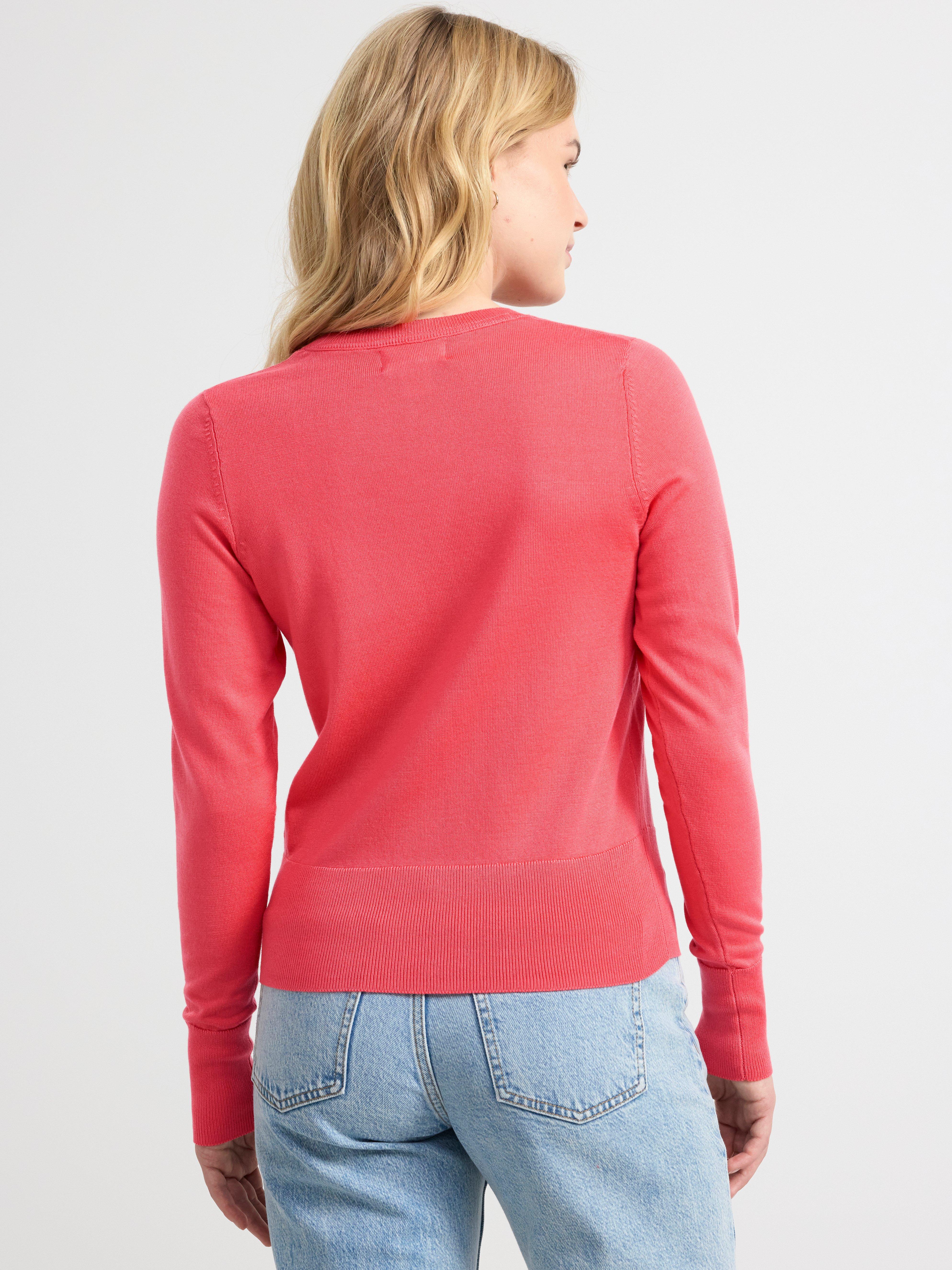Fine-knit cardigan Dark Pink