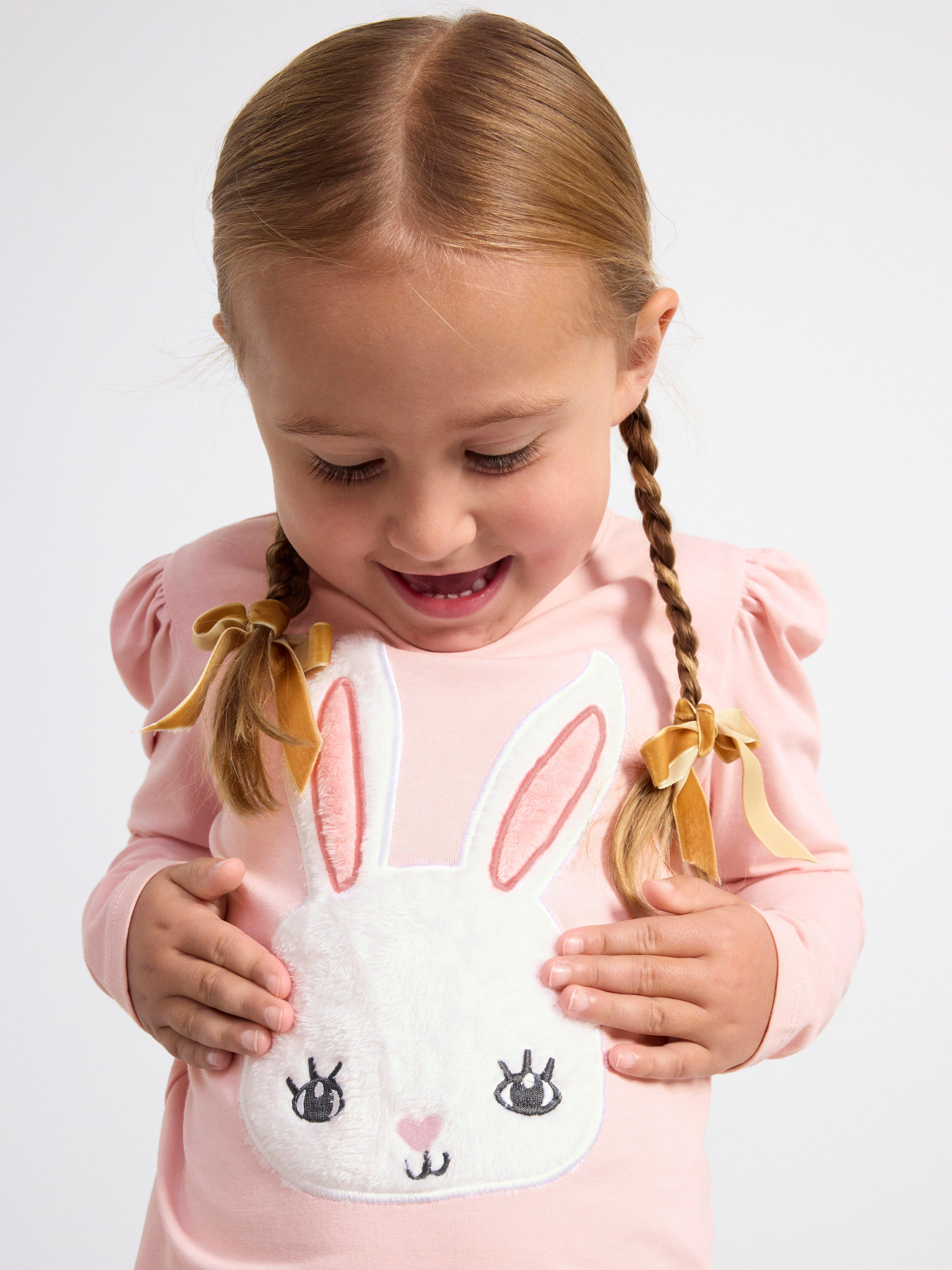 Long sleeve top with animal application Light Dusty Pink