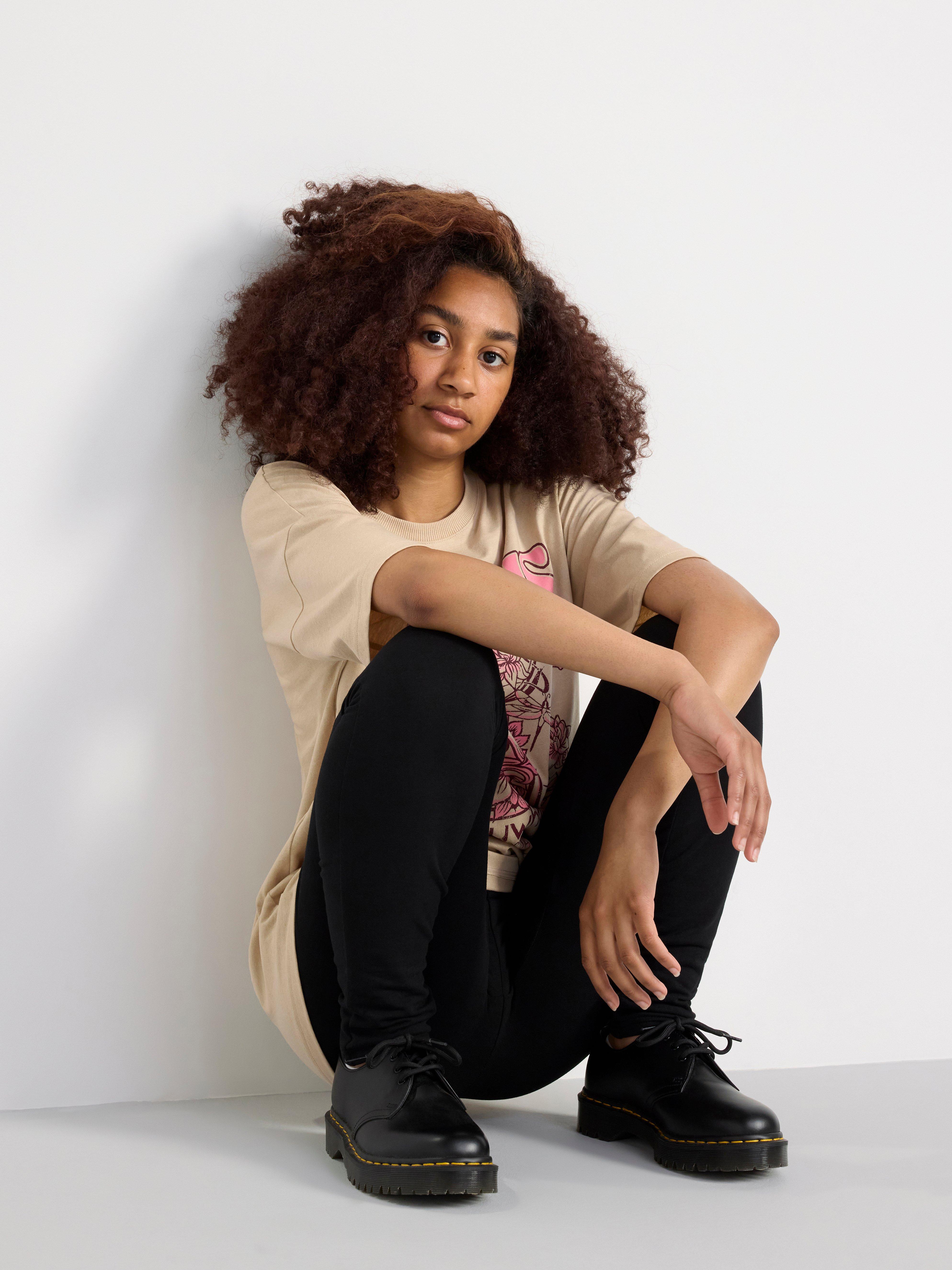Leggings with brushed inside Black