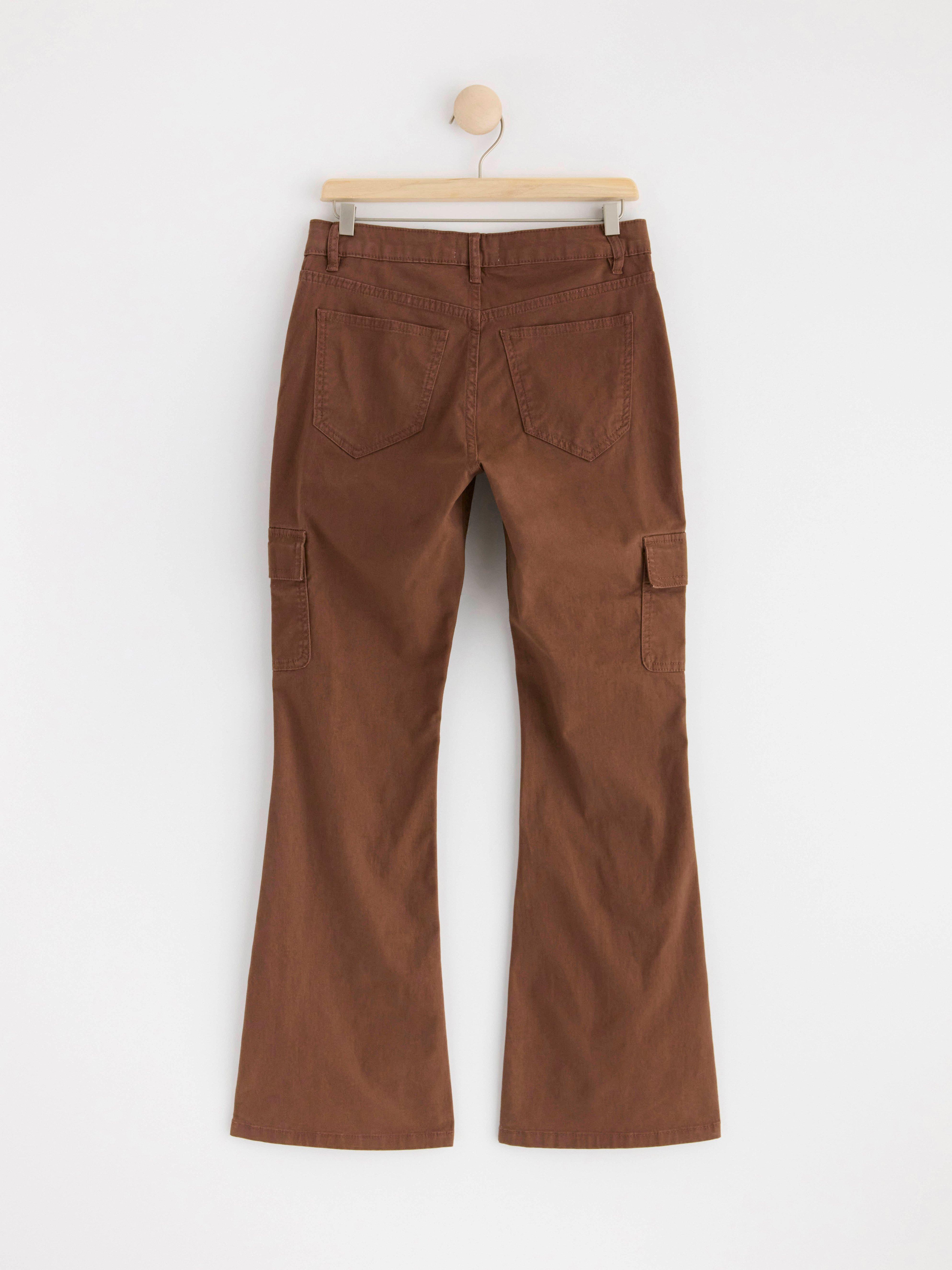 FREJA Flare regular waist jeans brown