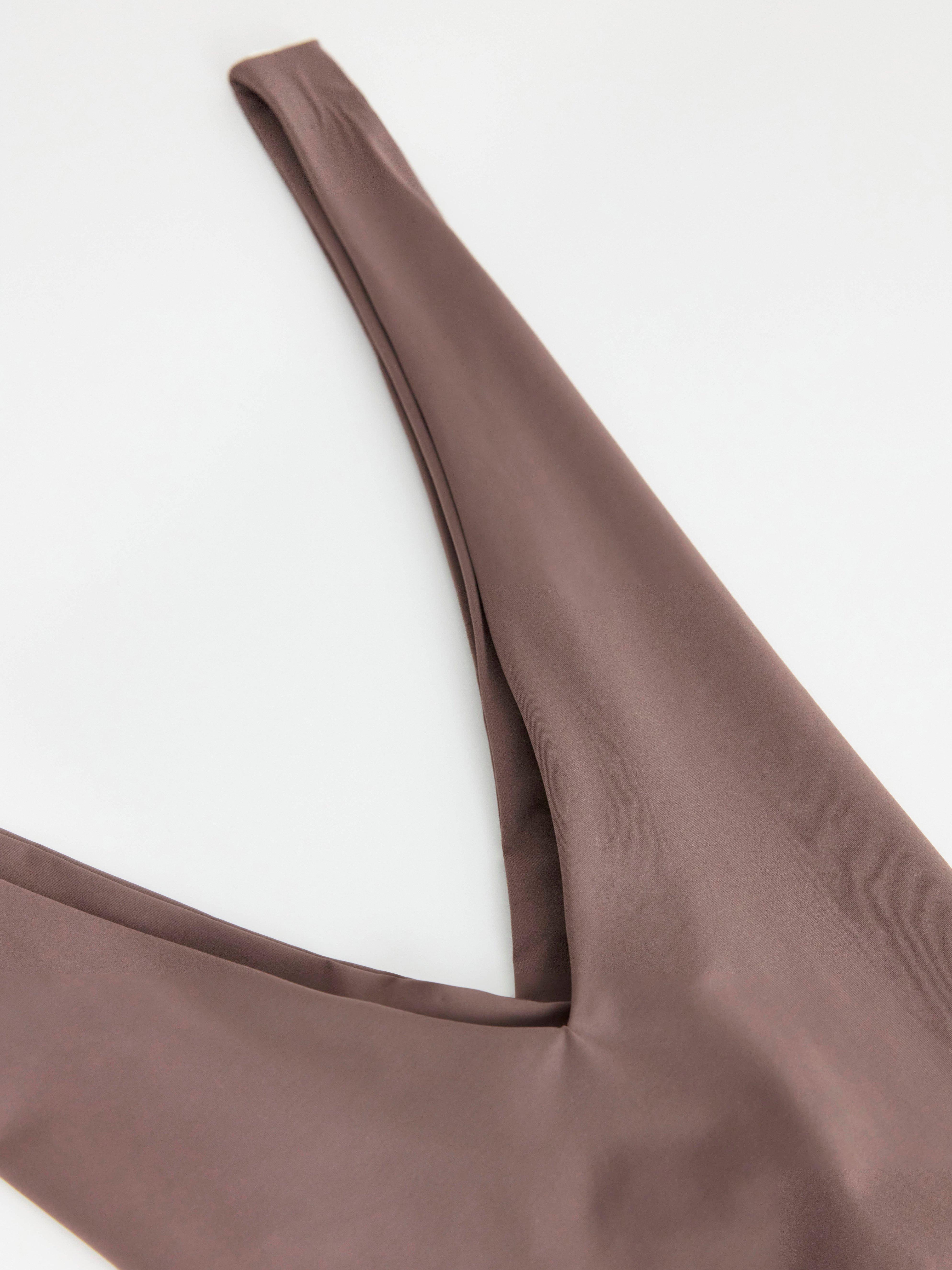 Swimsuit with cross back Dark Dusty Brown
