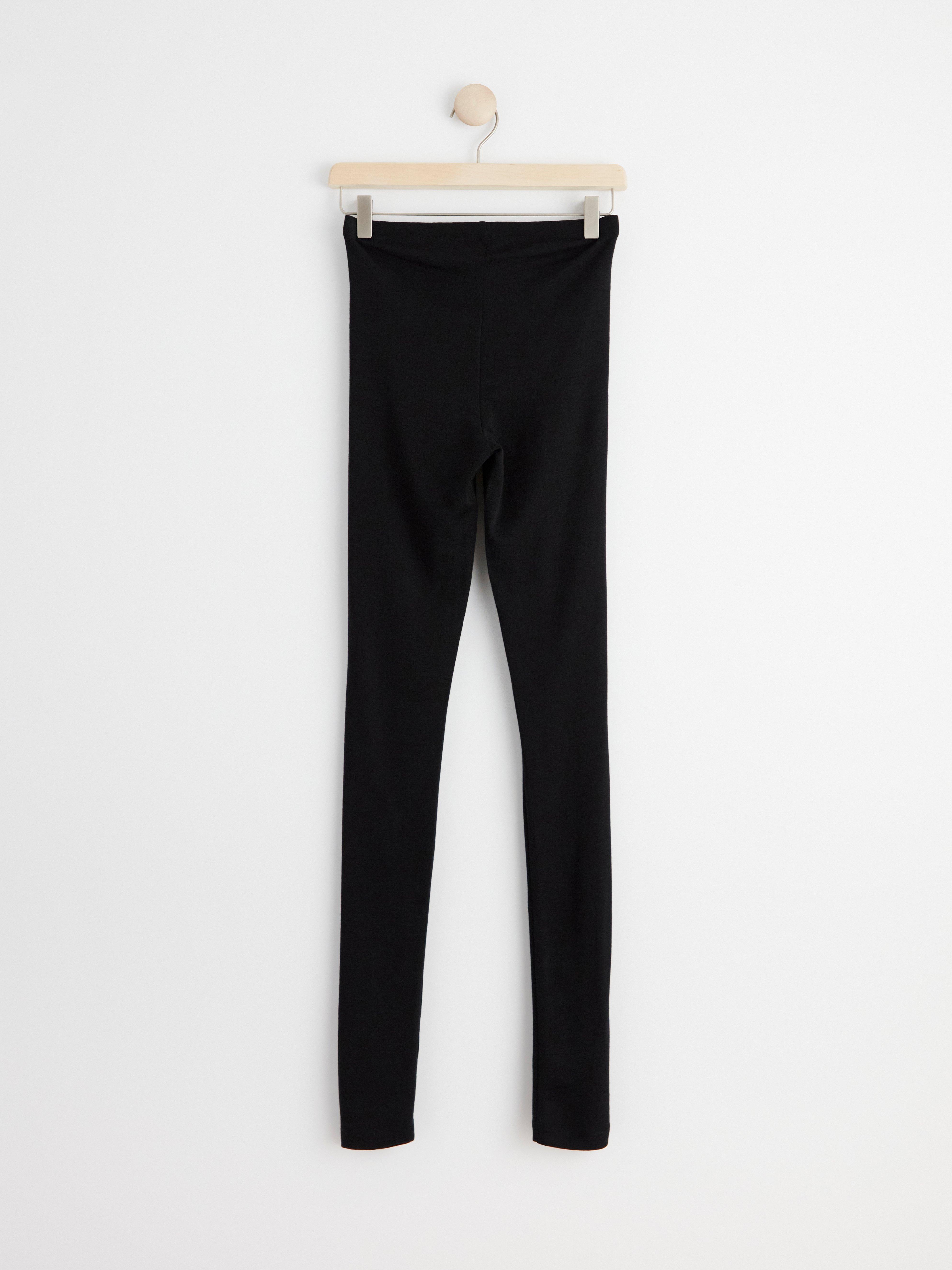Leggings in merino wool Black