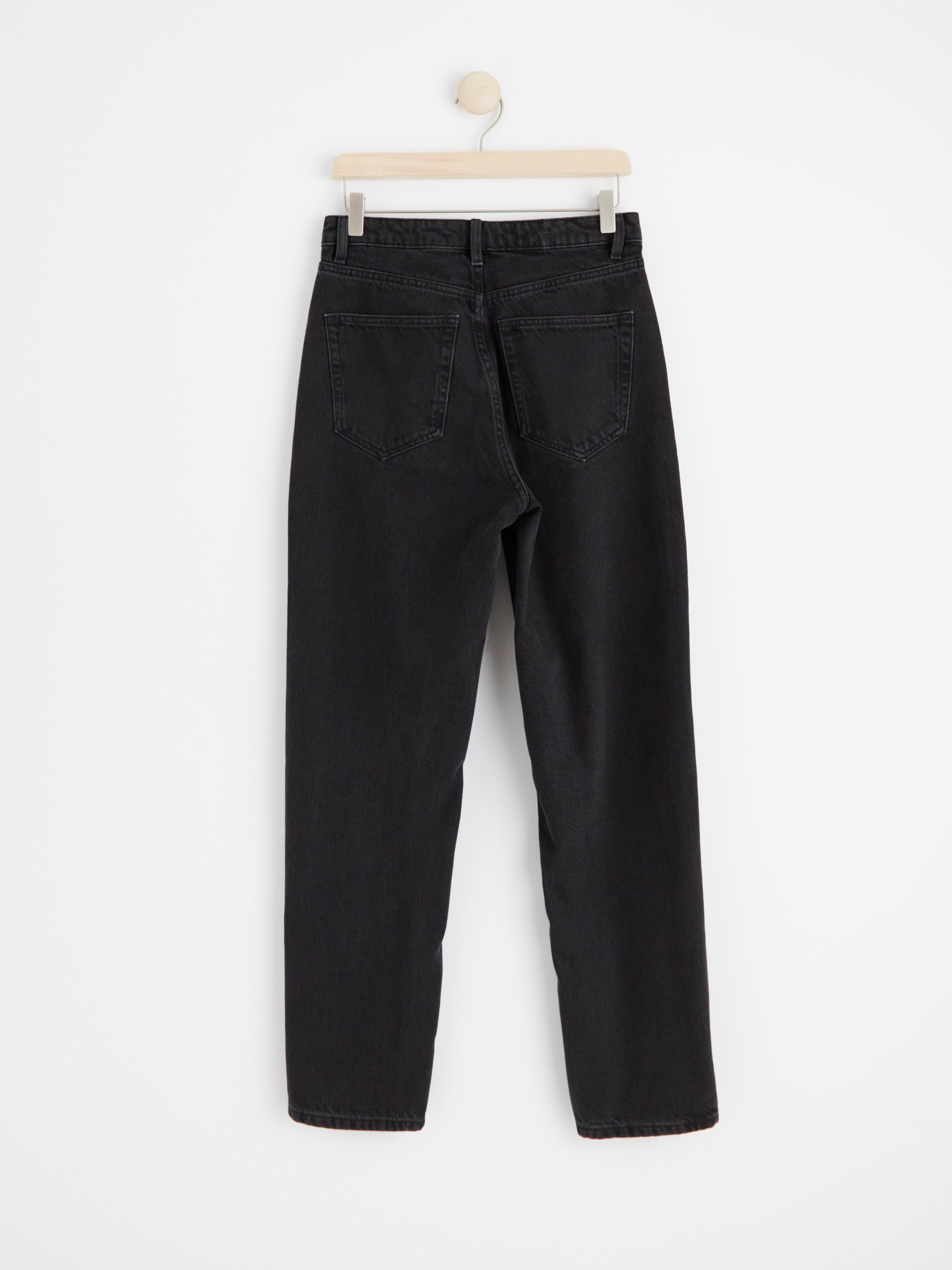 BETTY High waist straight jeans Black