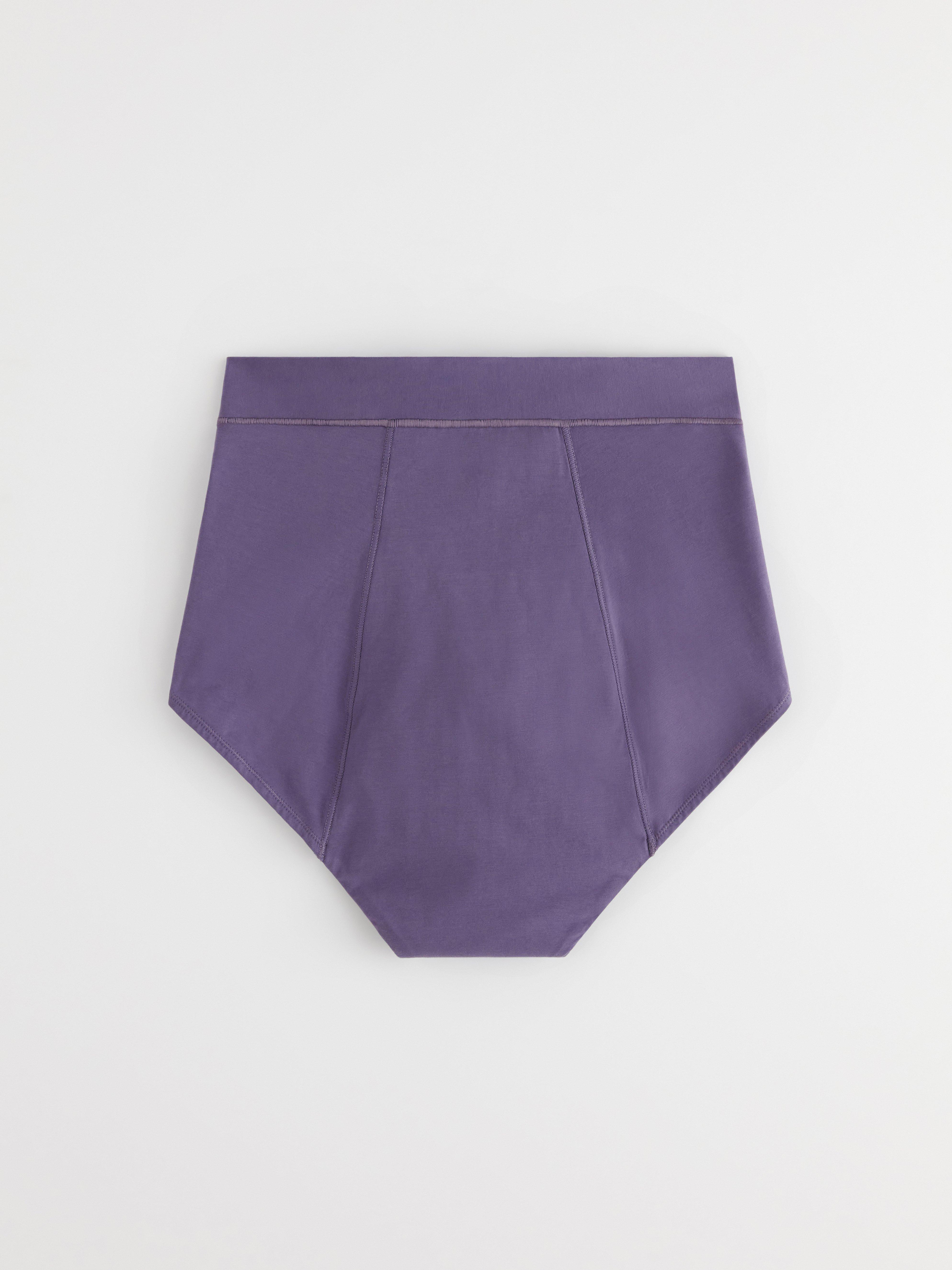 Engineered High Waist Super Period Proof - Period Panty with extended gusset Dark Dusty Lilac