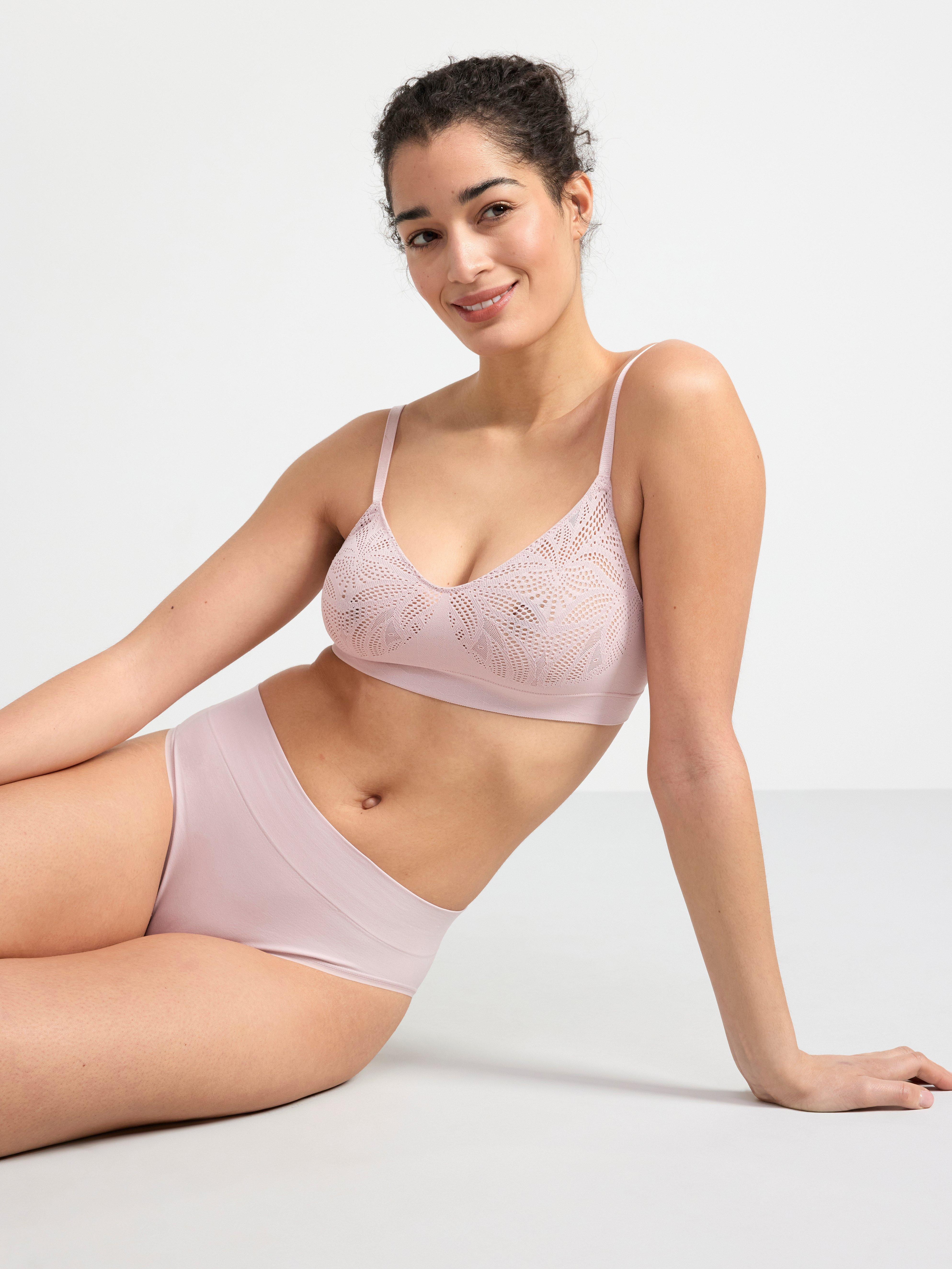 Seamless Inntrix lace soft bra Light Dusty Pink