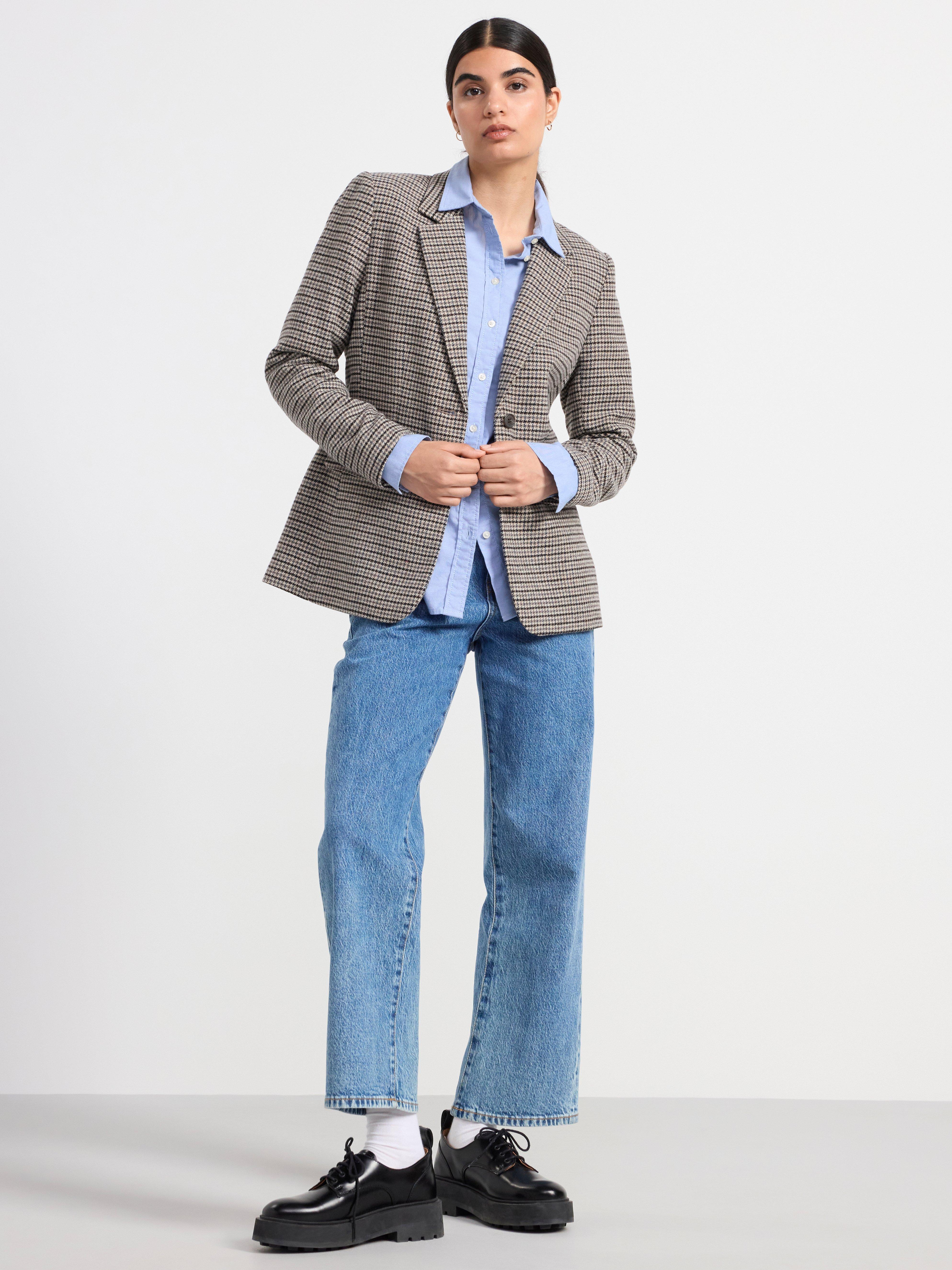 Blazer with houndstooth pattern Light Dusty Grey