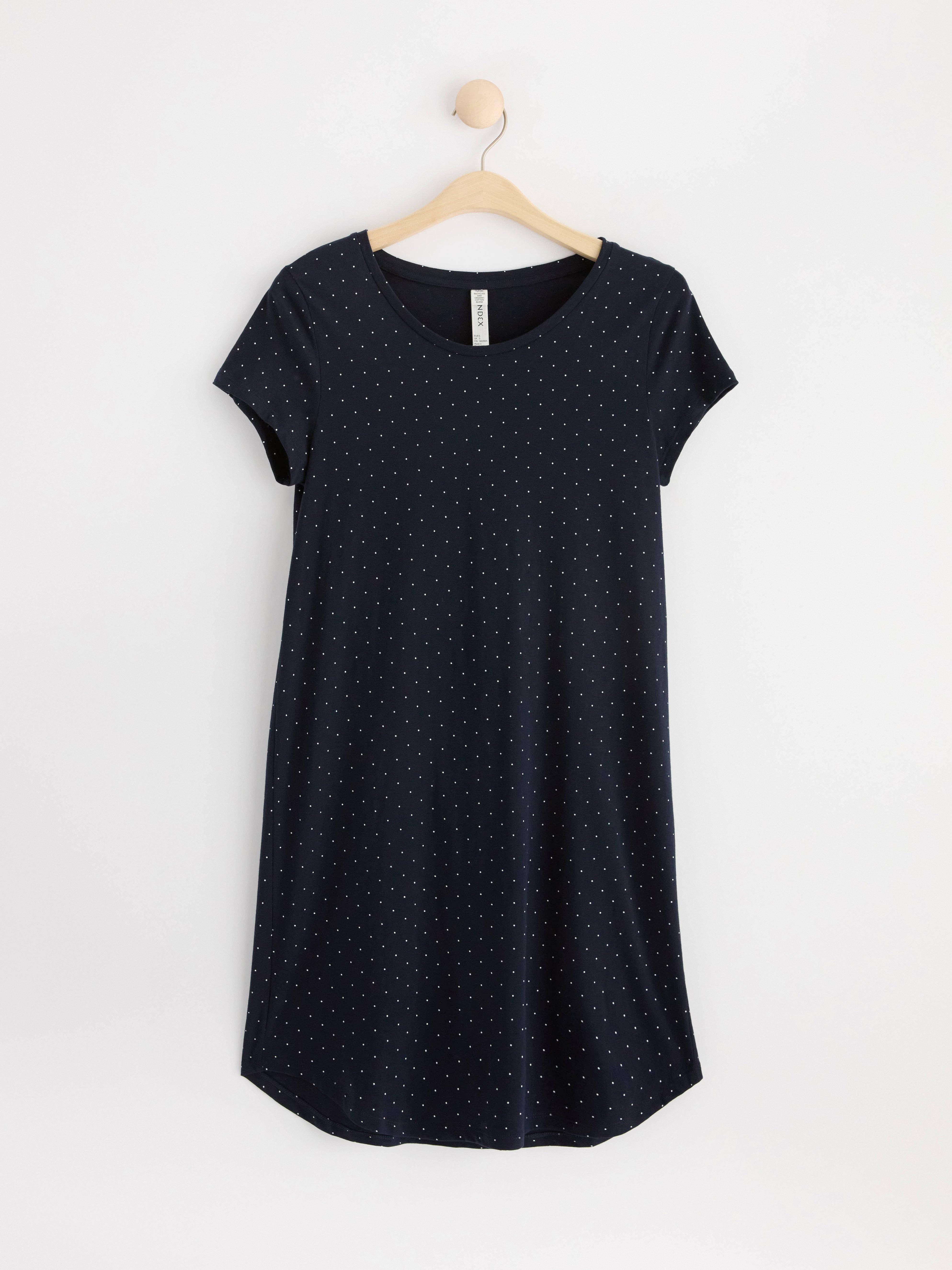 Night dress with dots Dark Blue