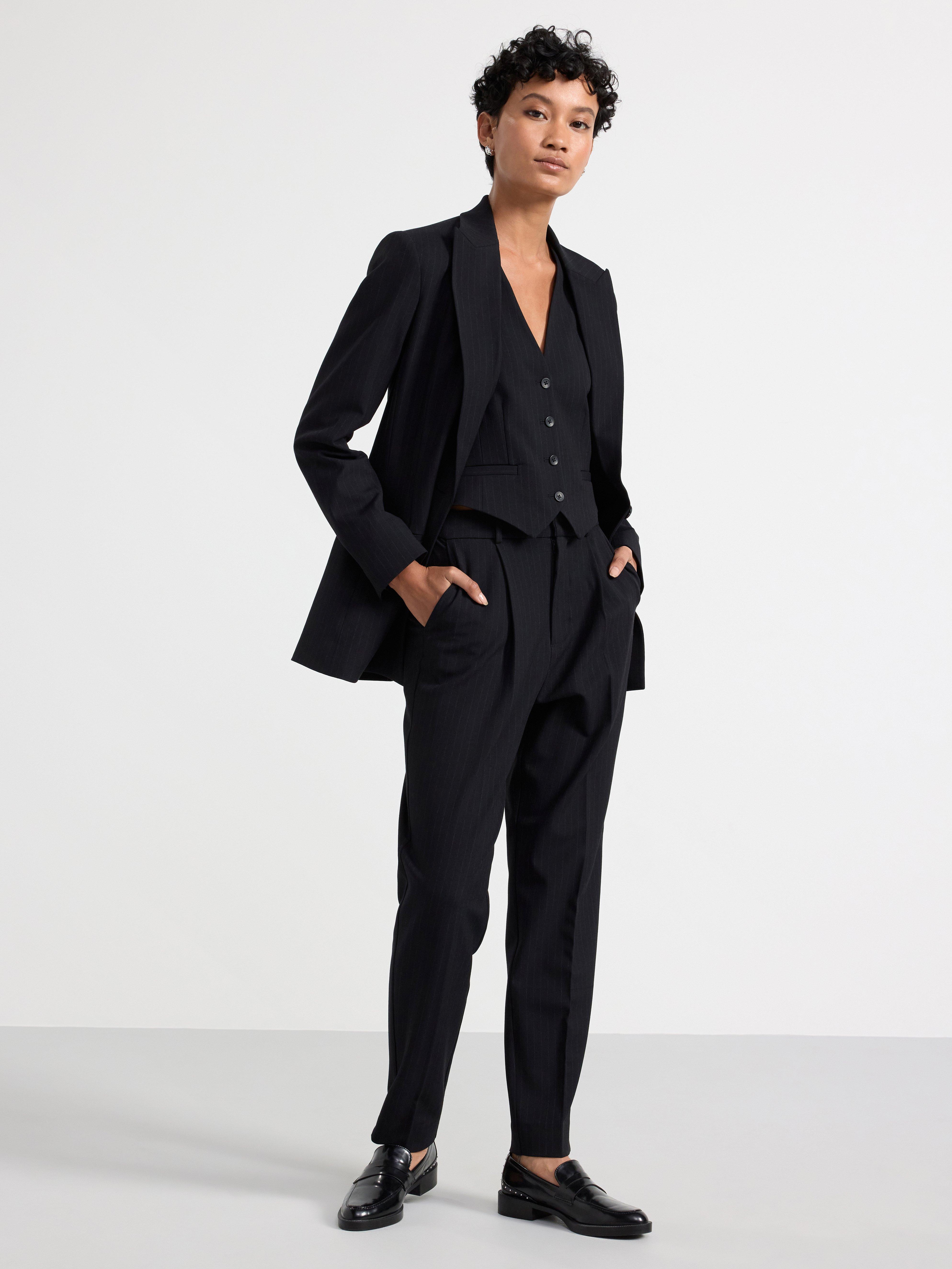Blazer  pinstriped Black