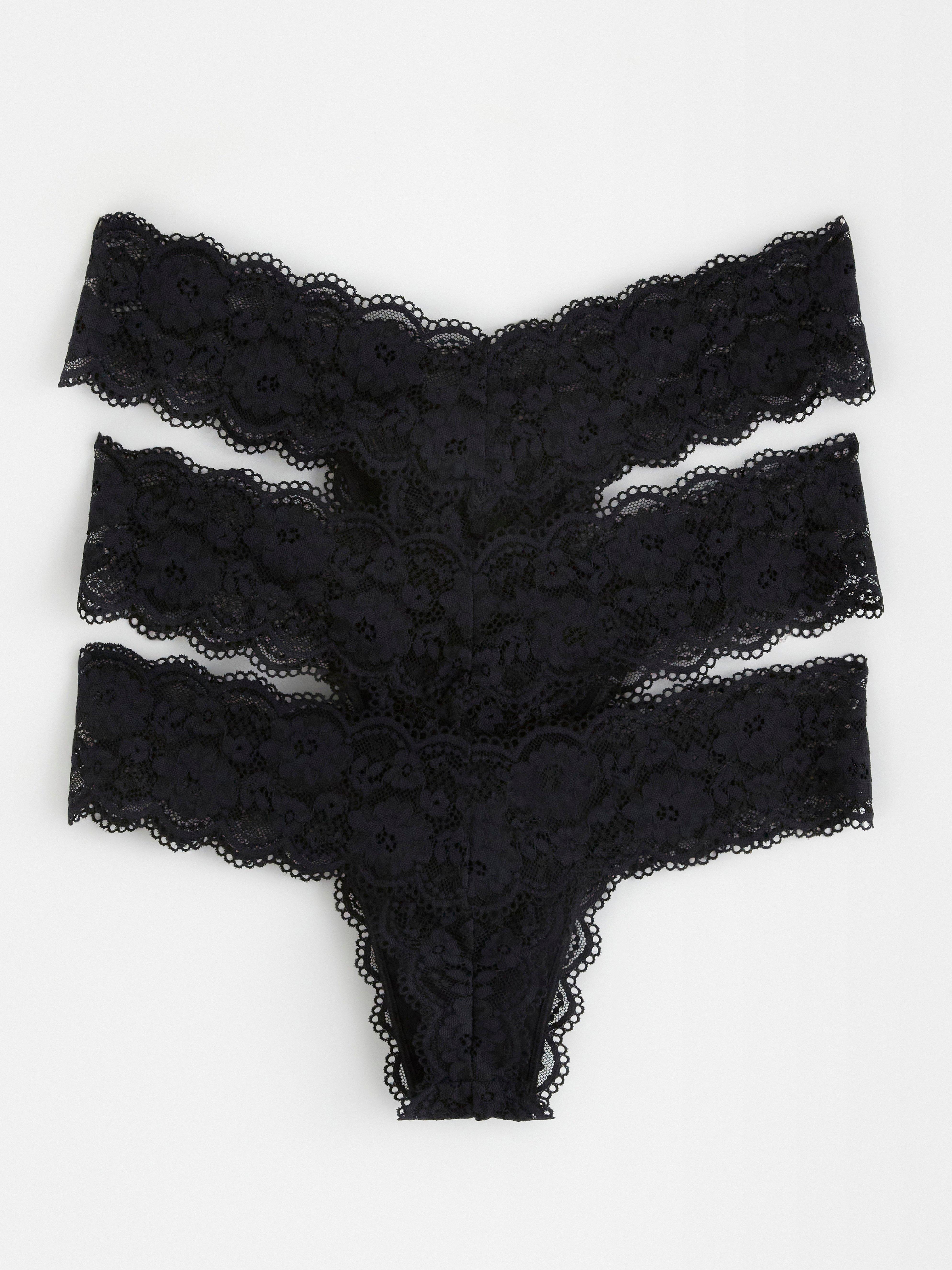 3-pack thong low Black