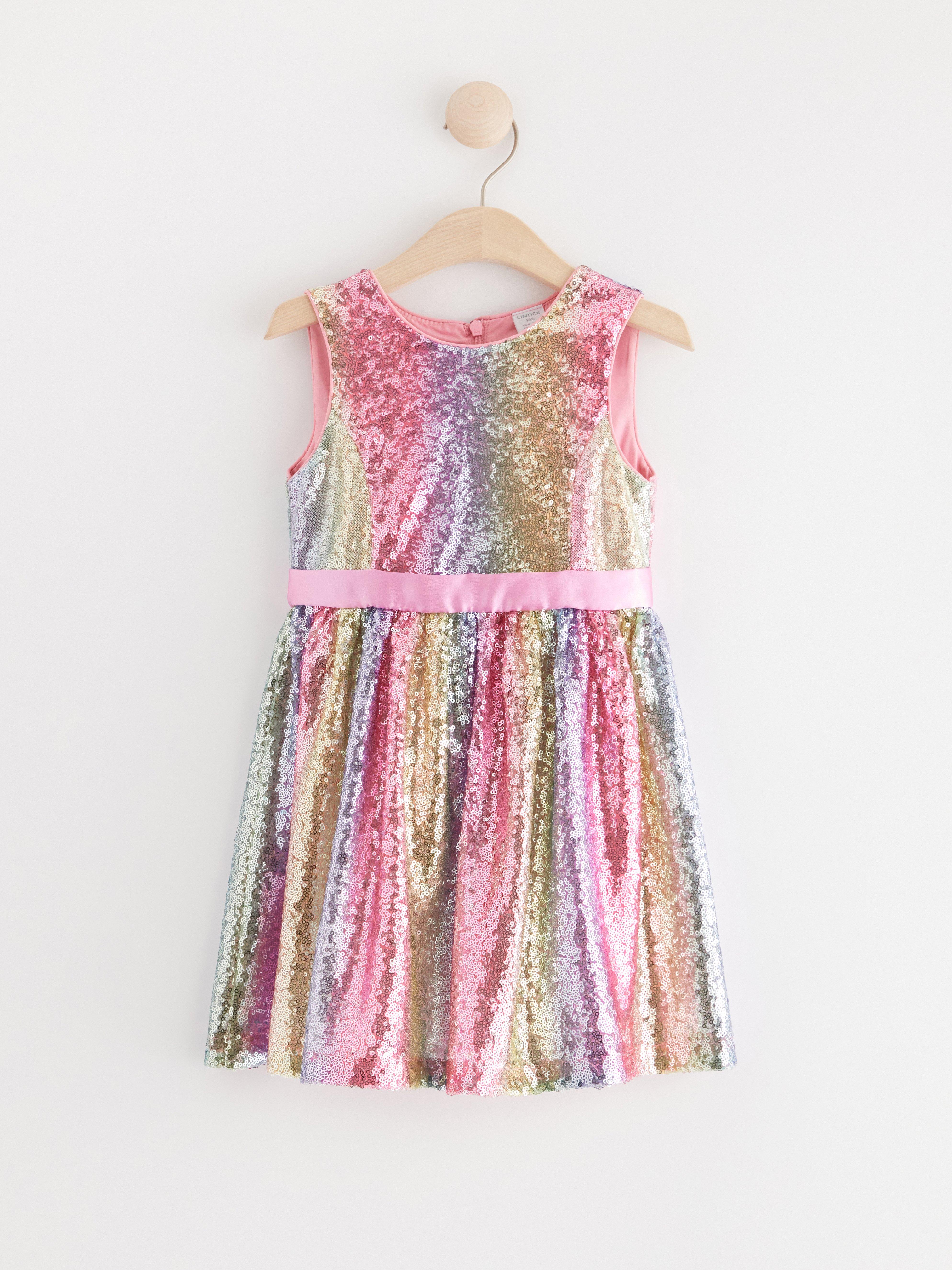 Colourful sequin dress Light Pink