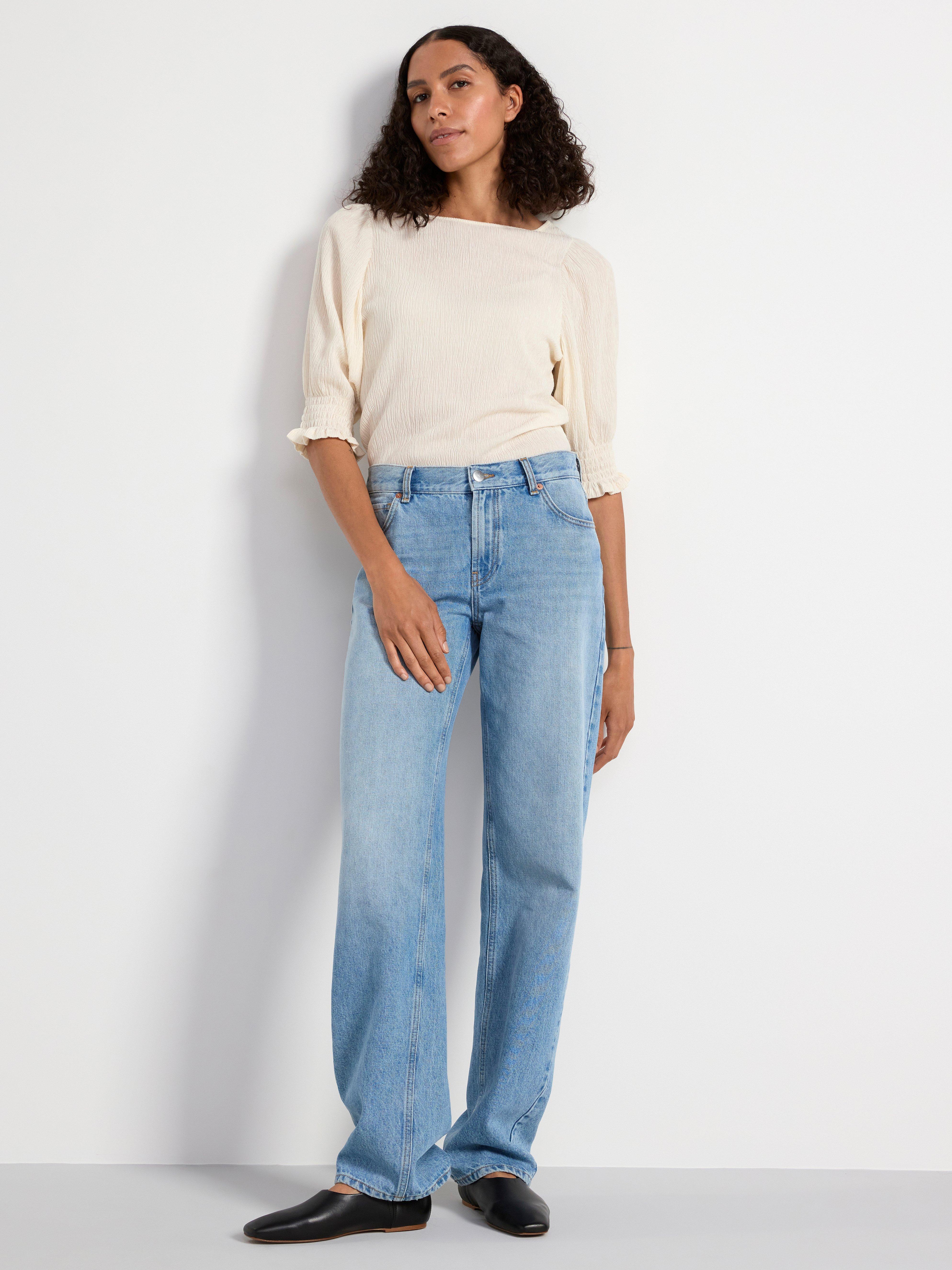 Puff sleeve top Light Beige