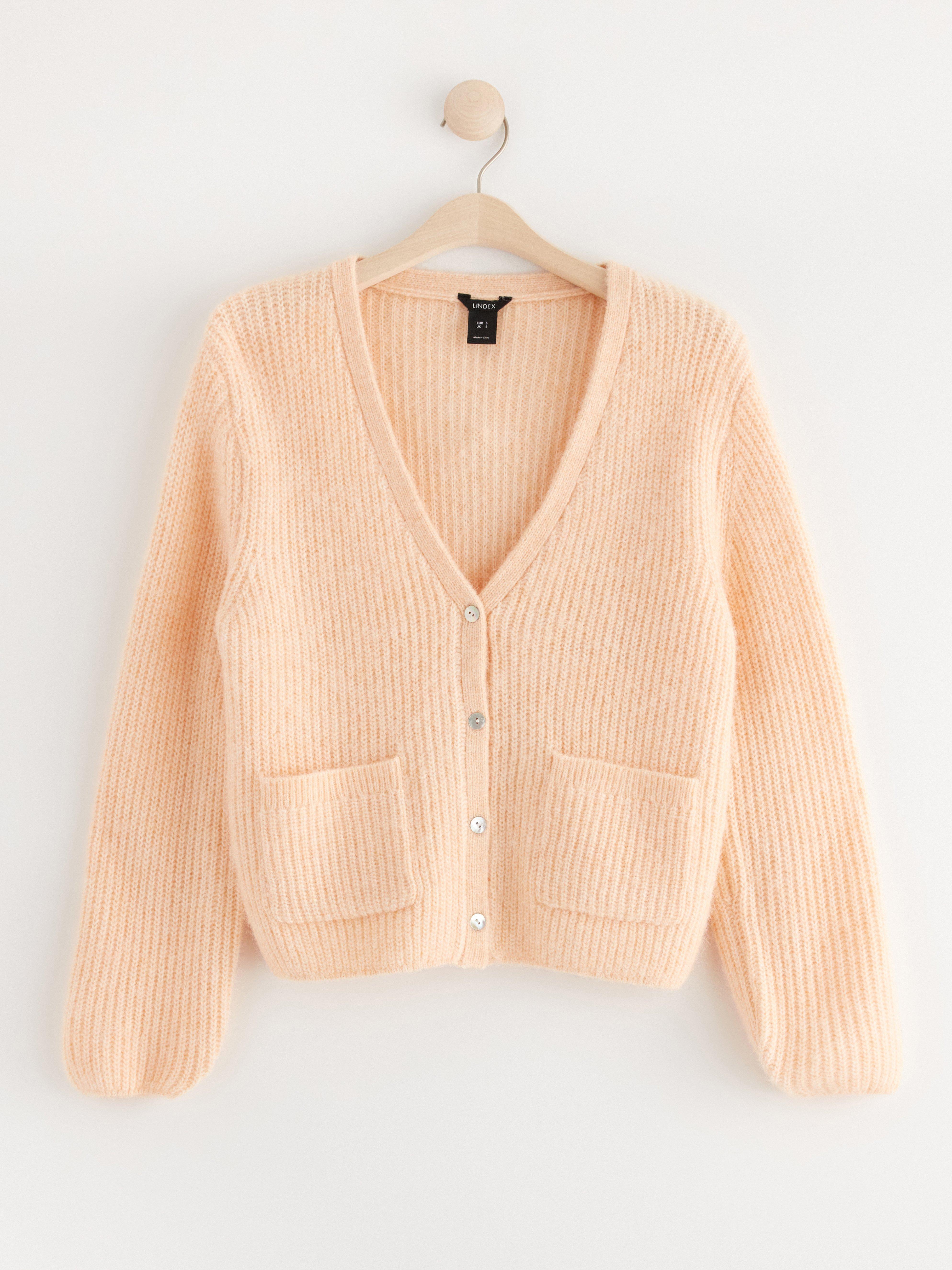Cardigan  knitted Light Coral