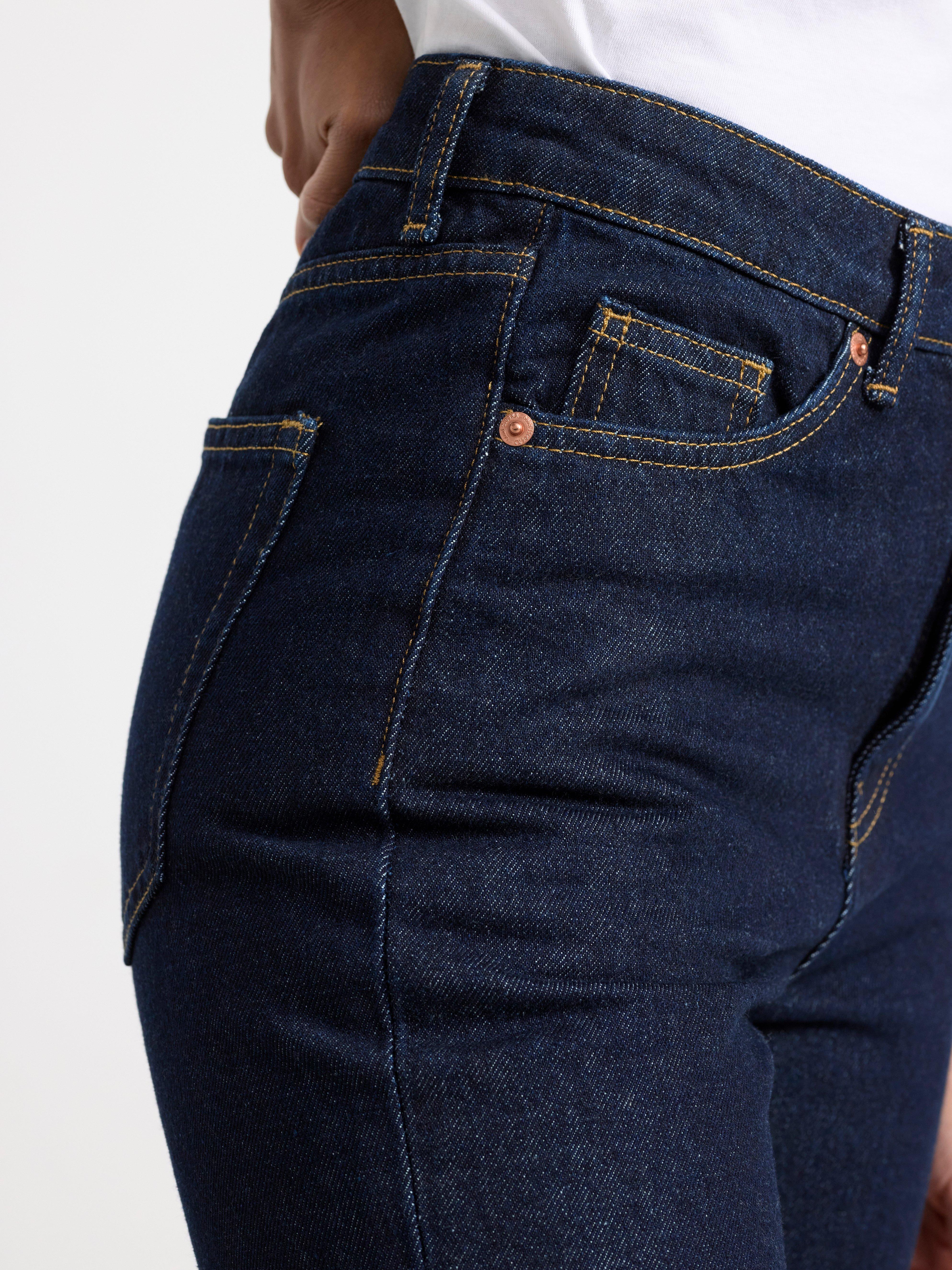 BETTY High waist straight jeans Dark denim