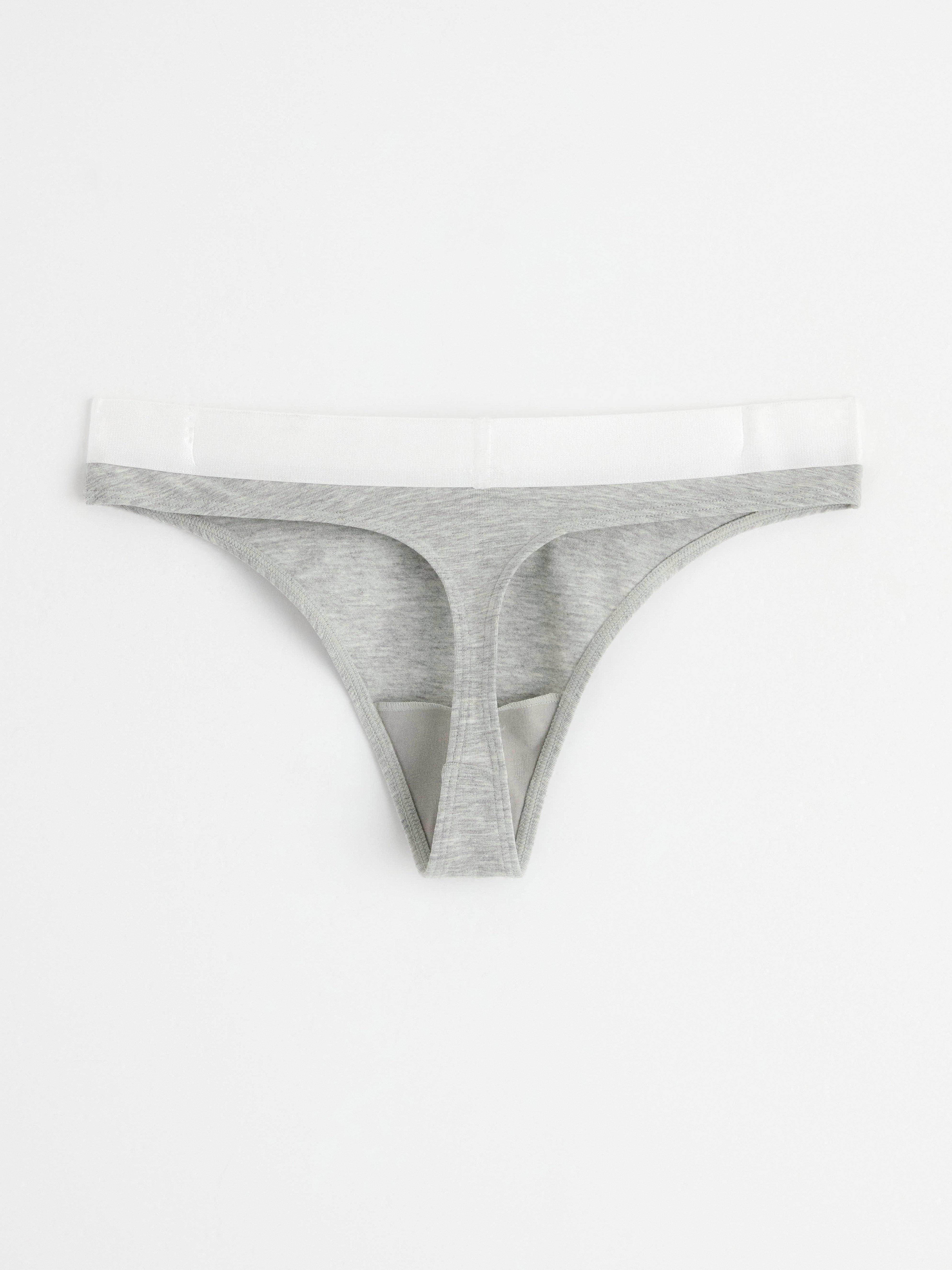 Thong low waist Light Grey Melange
