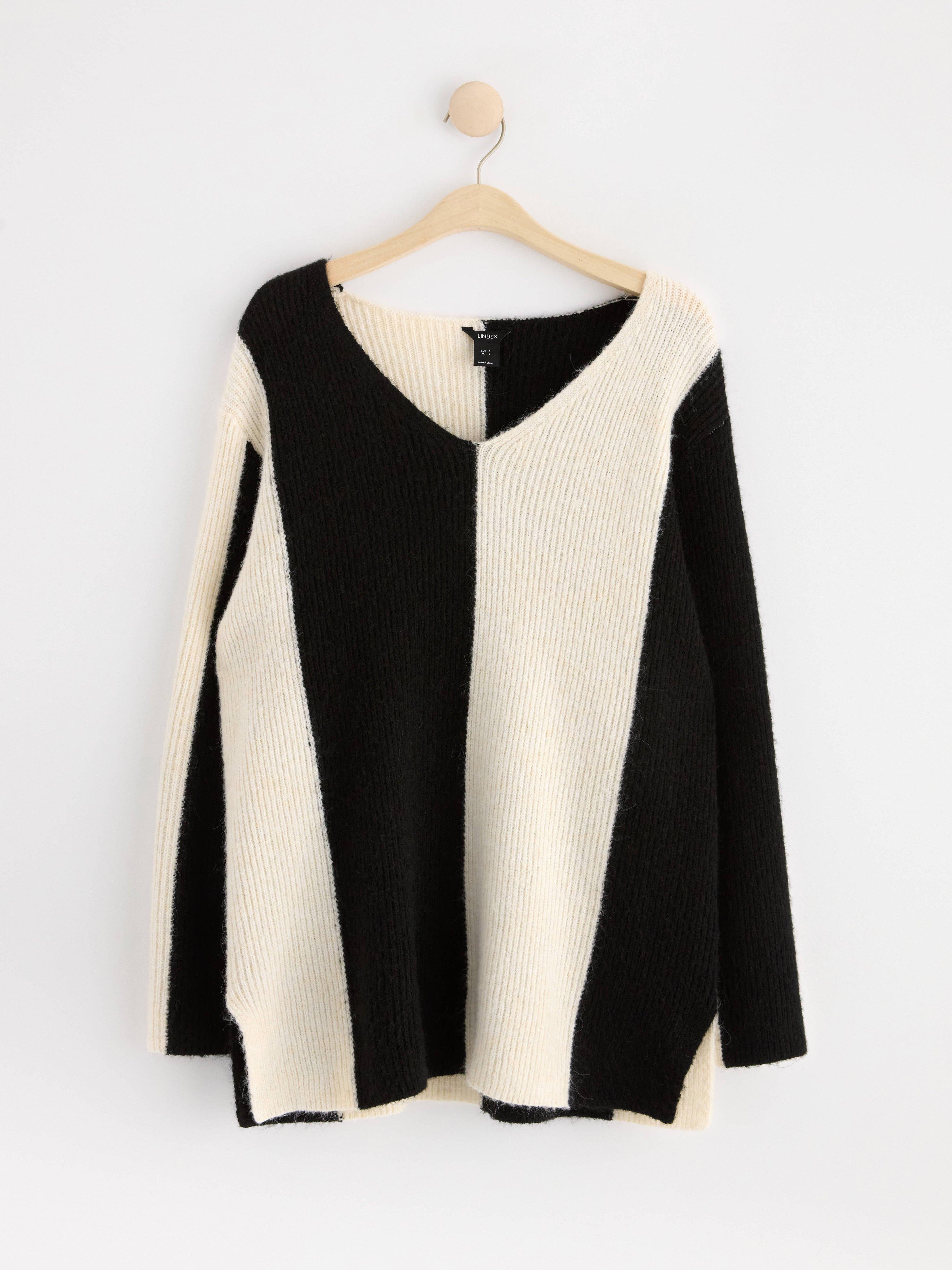 Long sleeve knitted jumper Black