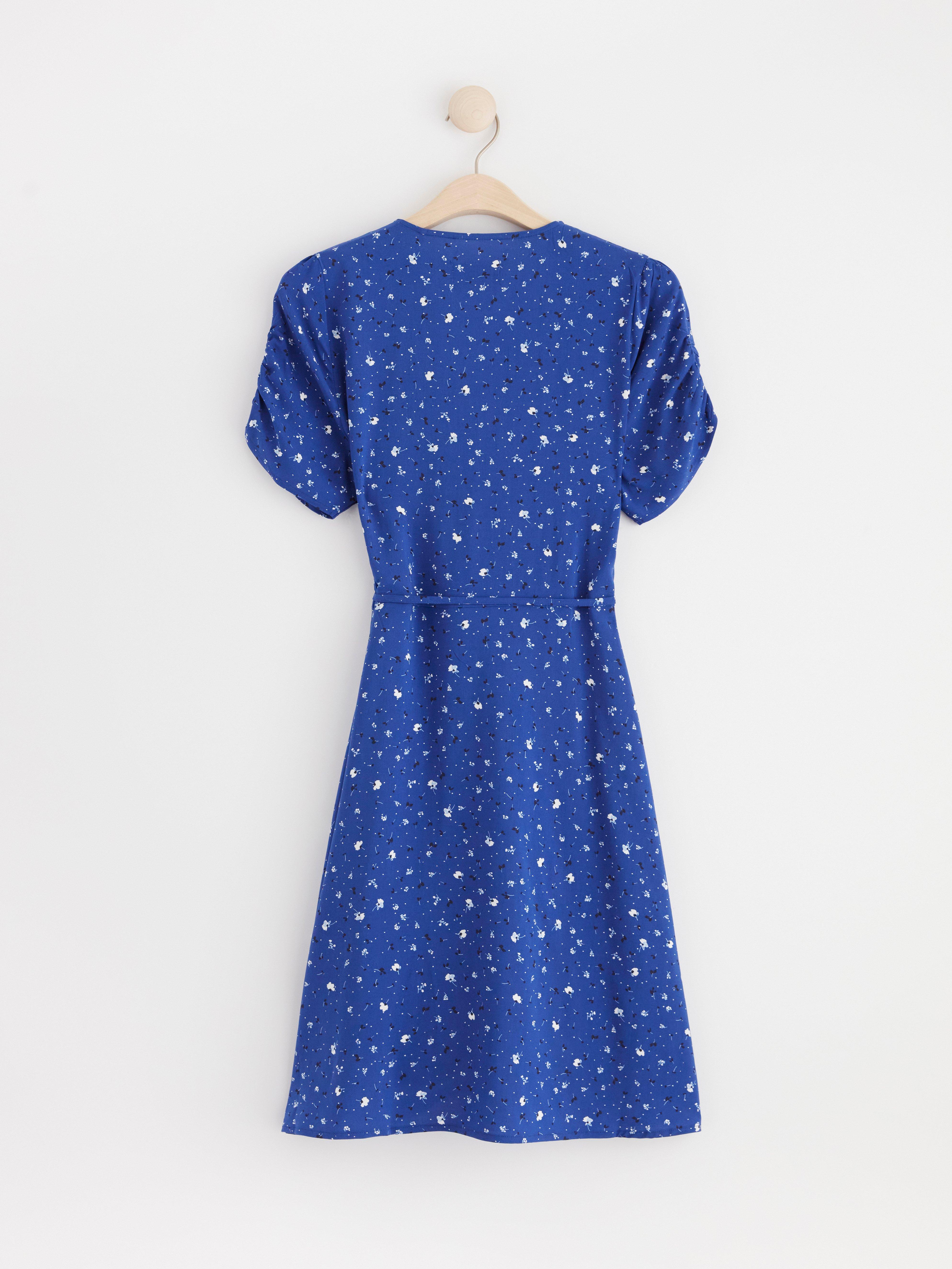 Short wrap dress Blue