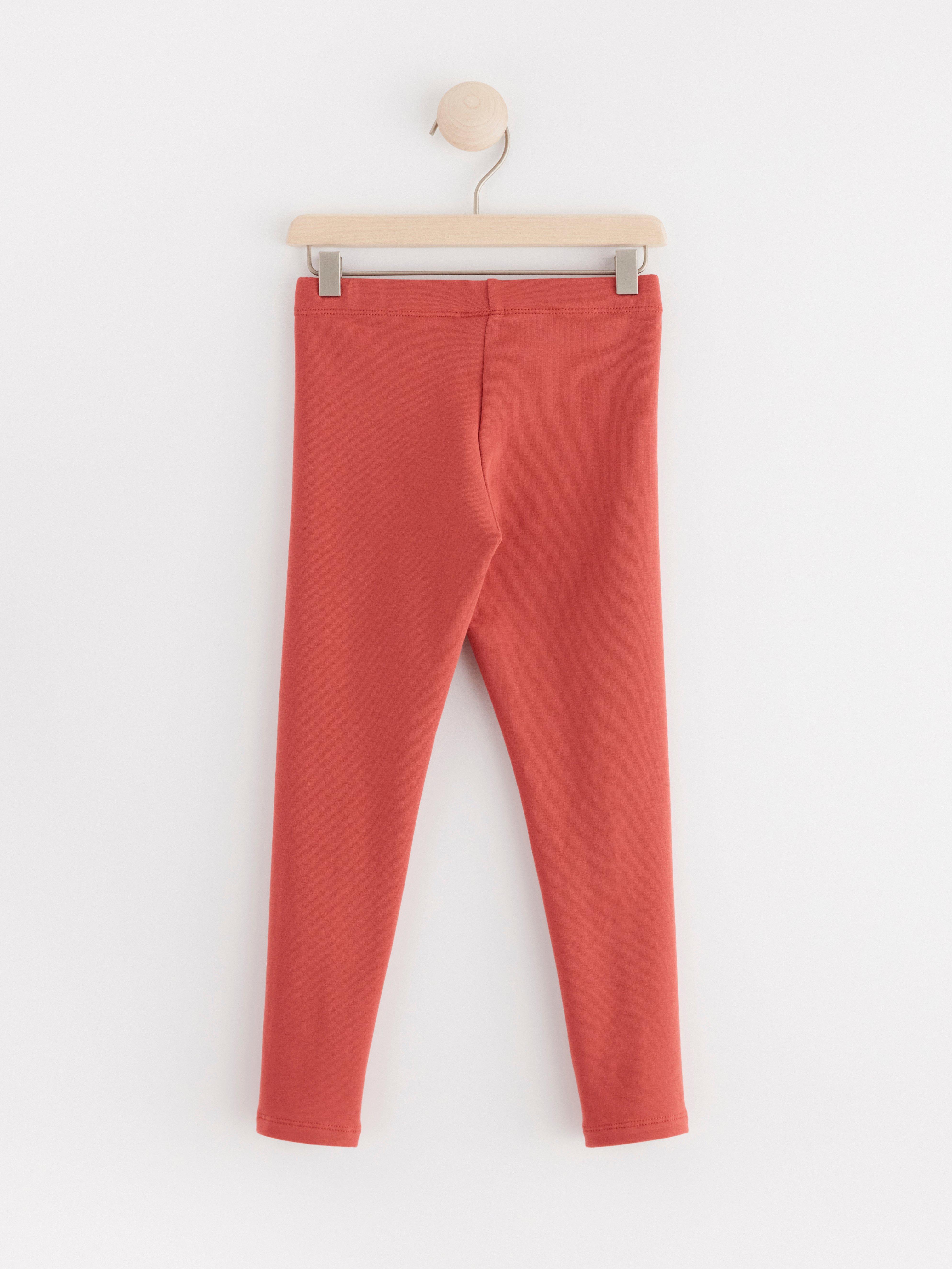 Leggings with brushed inside Dark Dusty Red