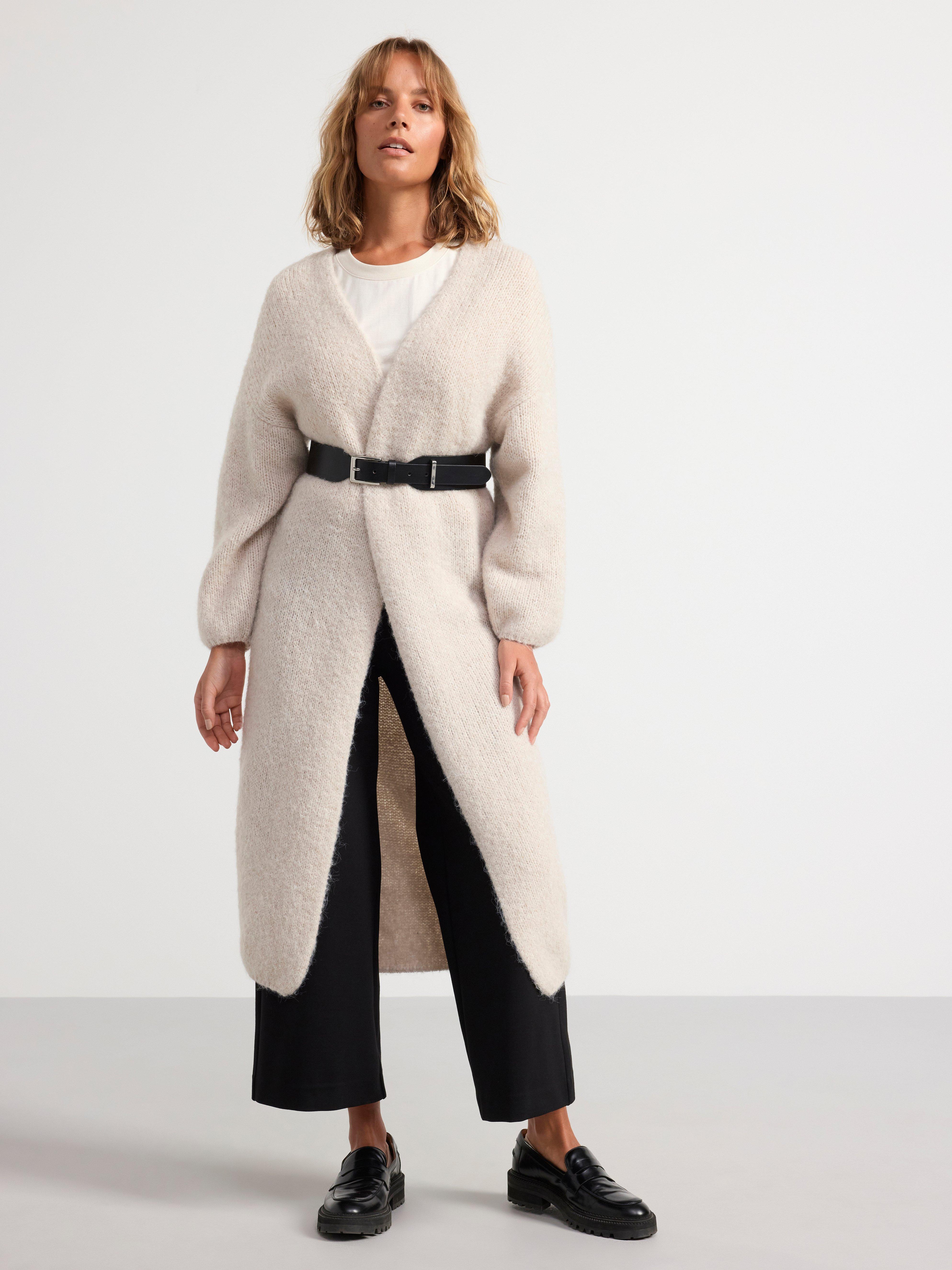 Cropped wide leg punto trousers Black