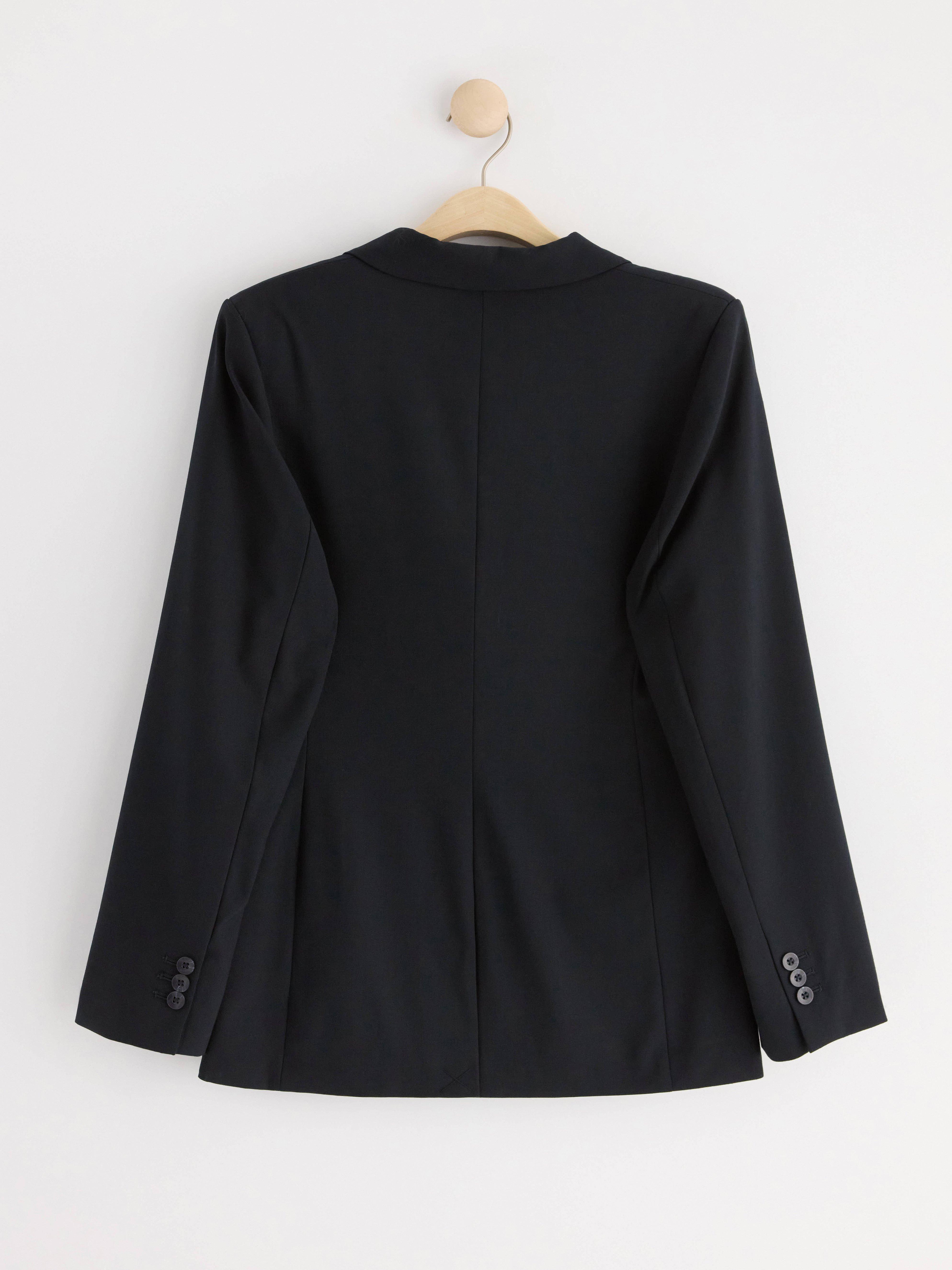 Single button blazer Off Black