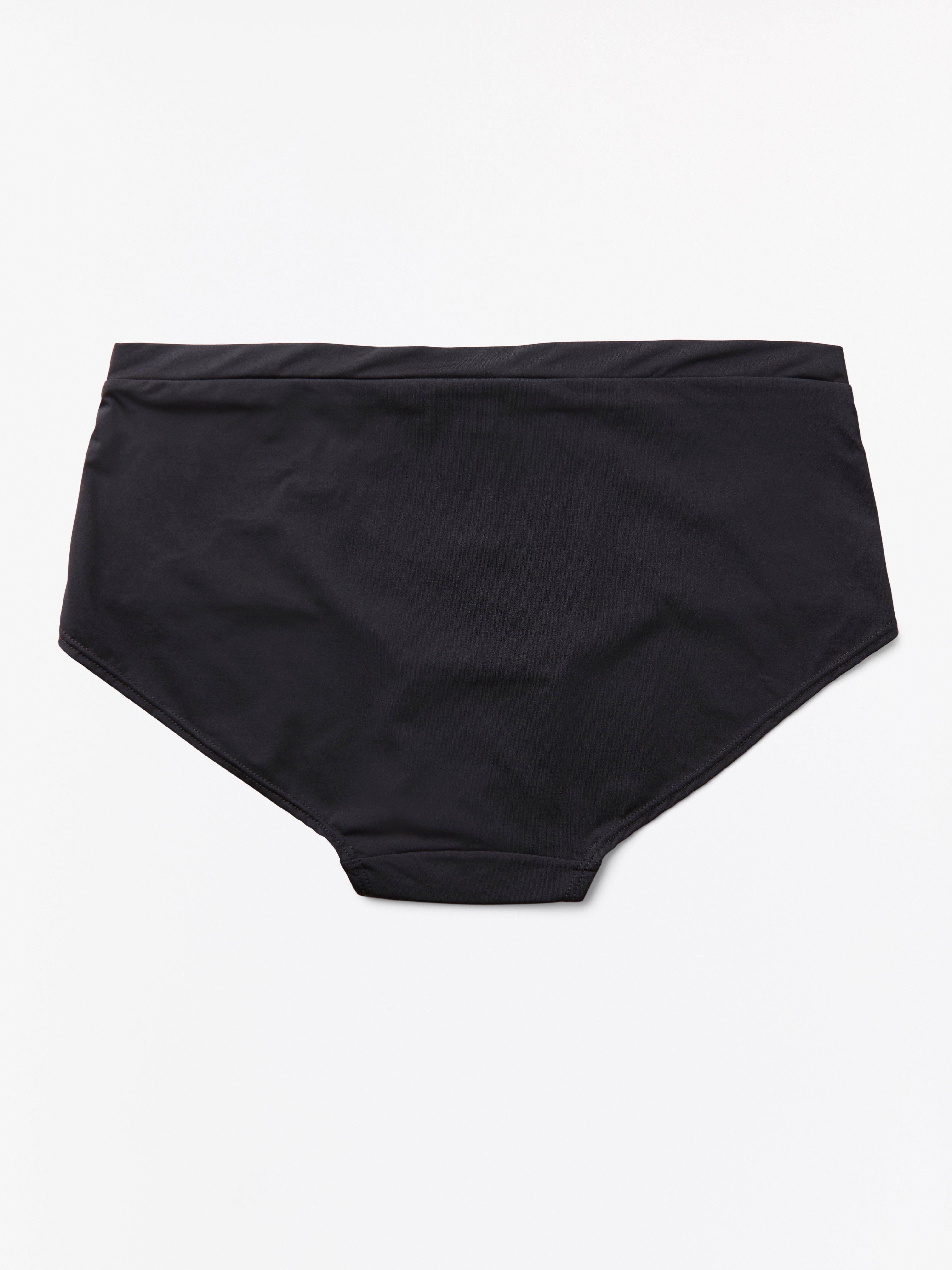 Regular waist brief with lace Black
