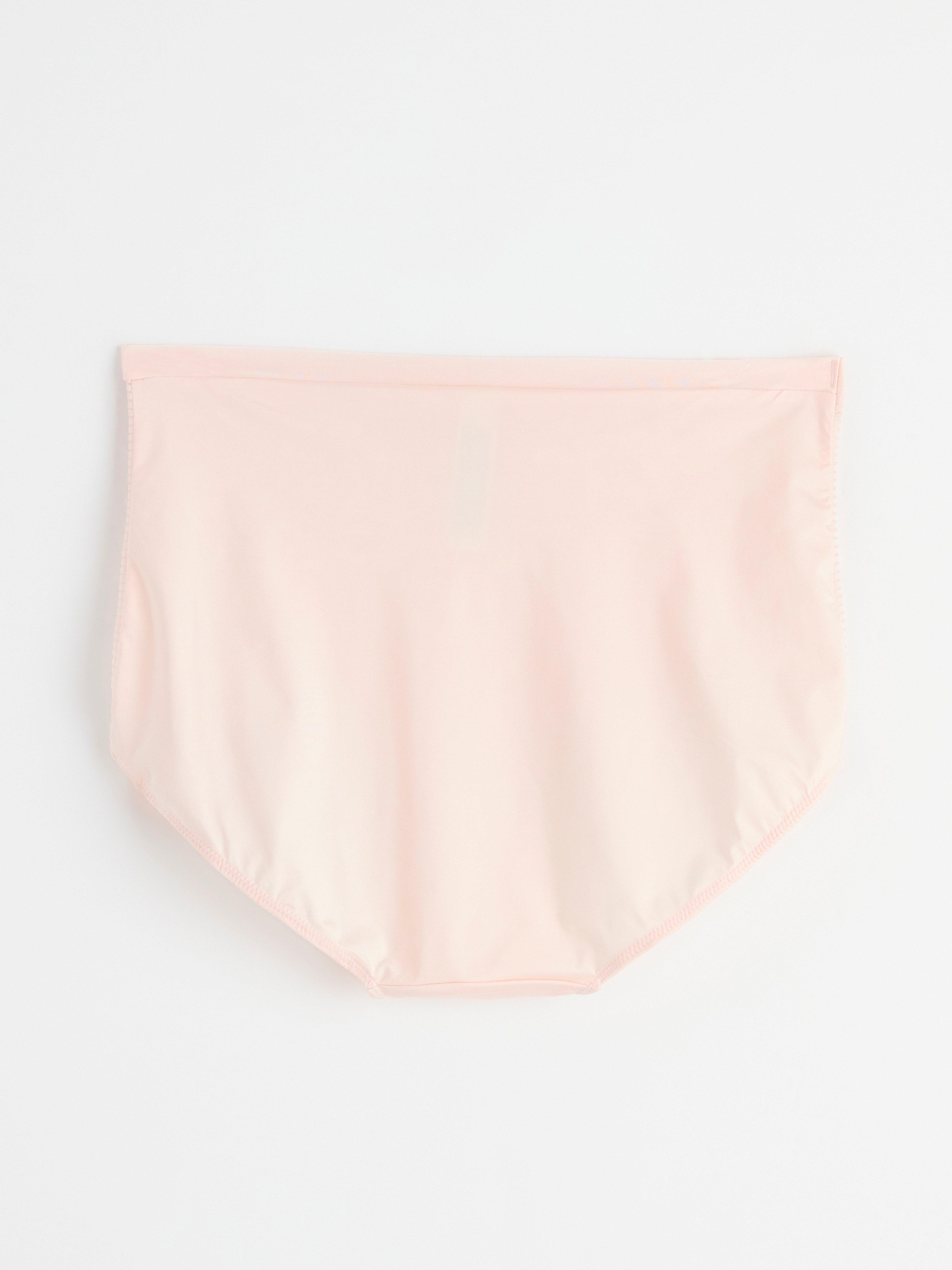 High waist brief with striped mesh Lt pink