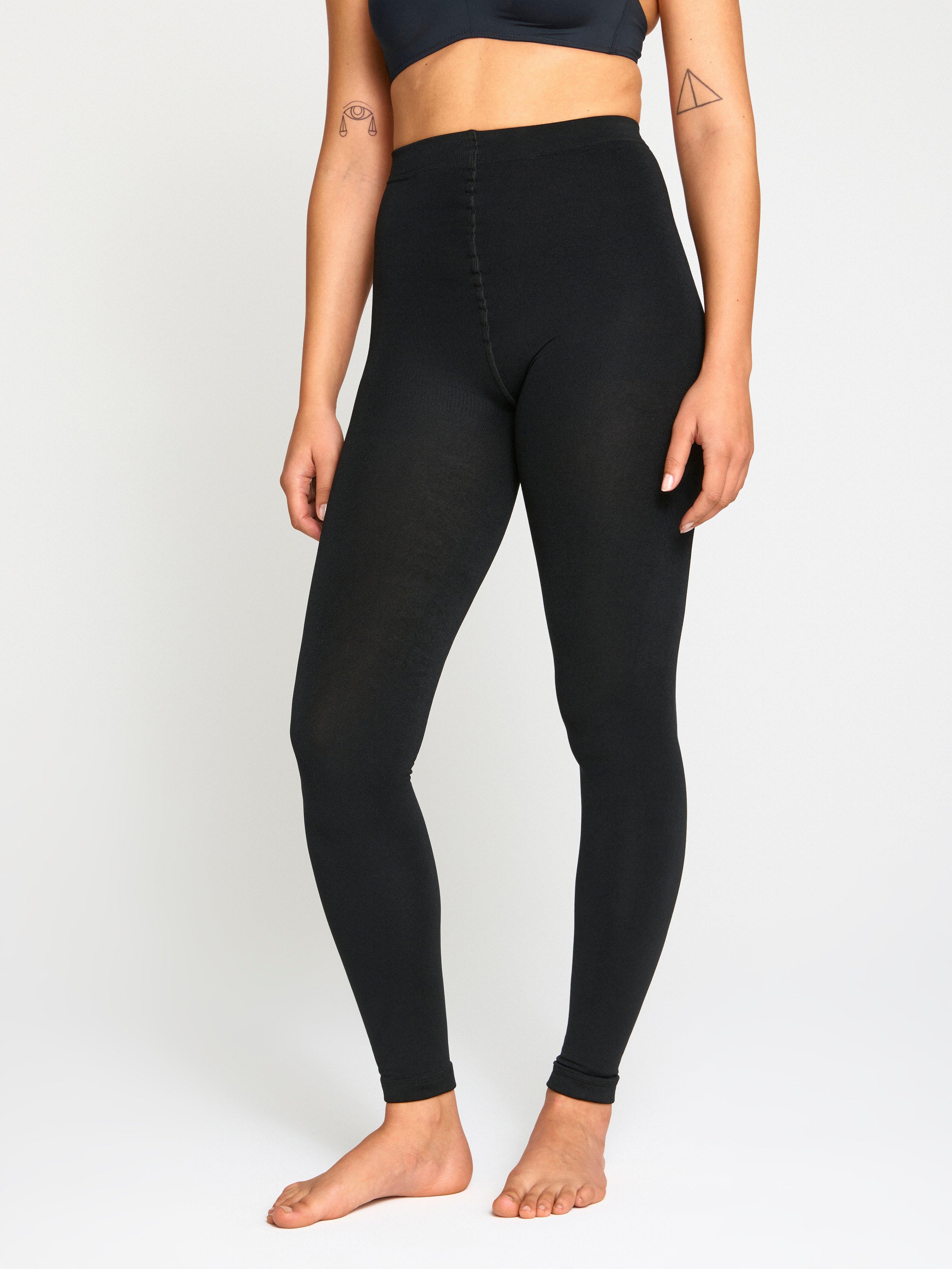 Leggings with brushed inside Black