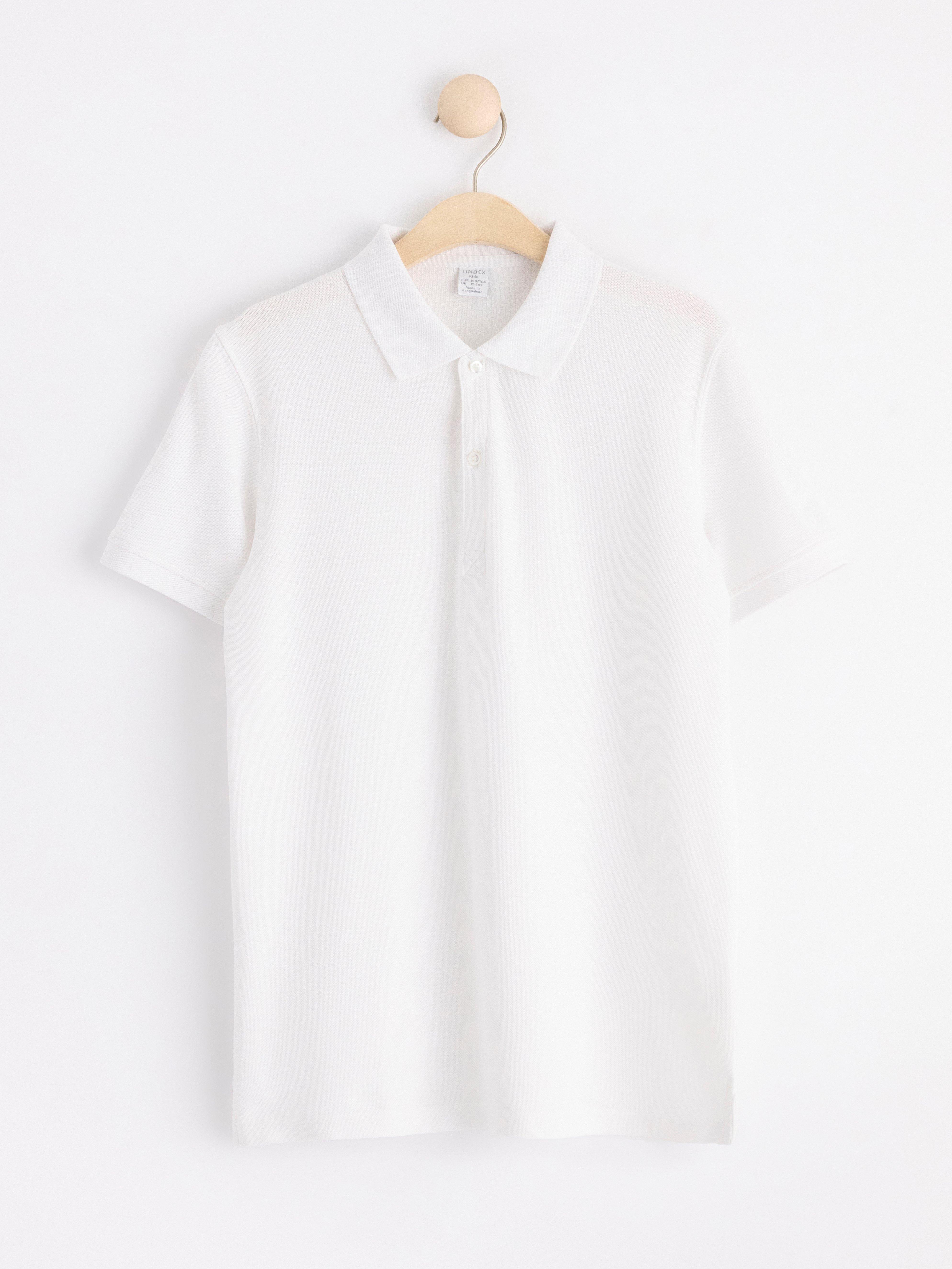 Short sleeve polo shirt White