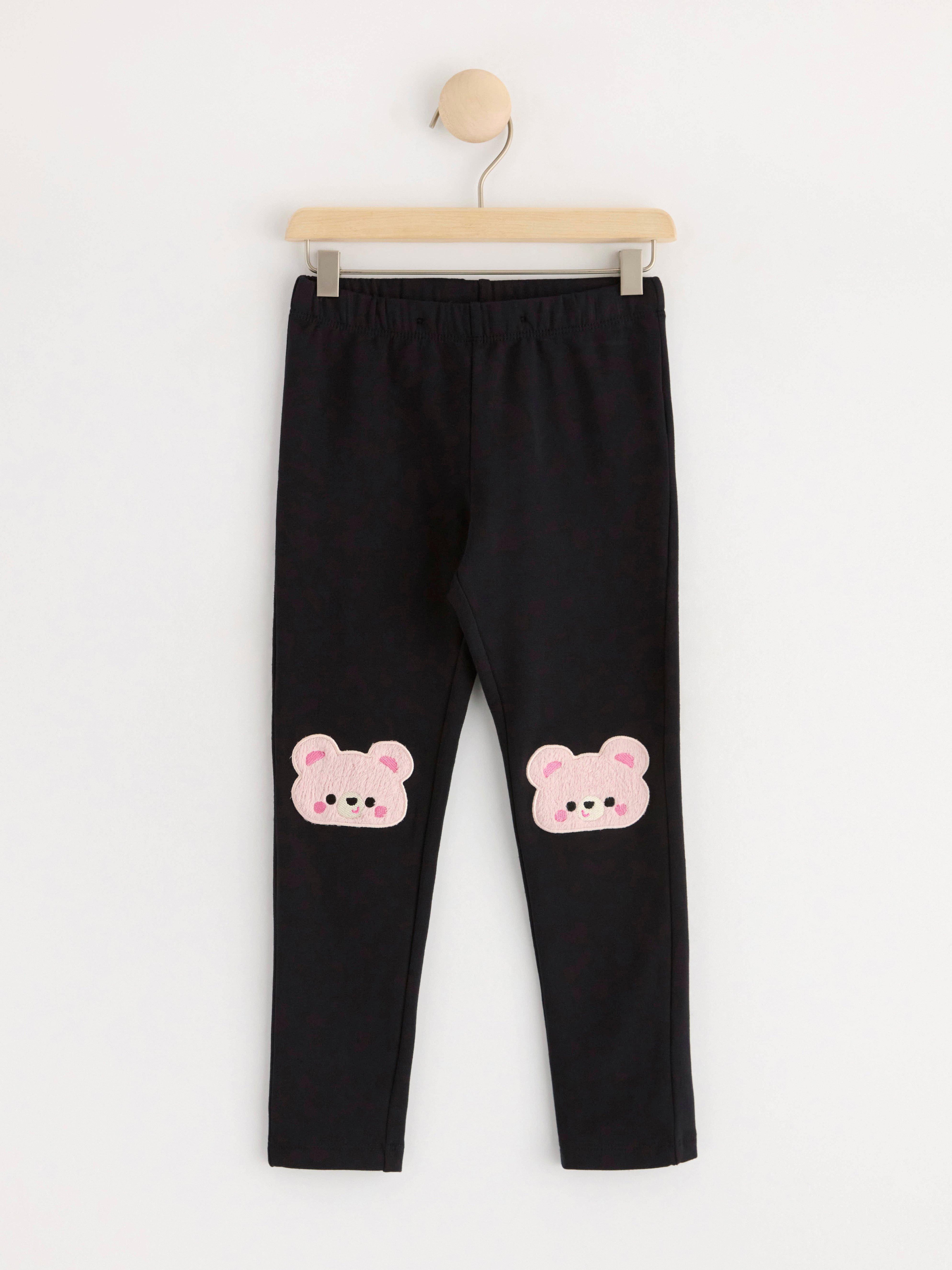 Leggings with applique Black