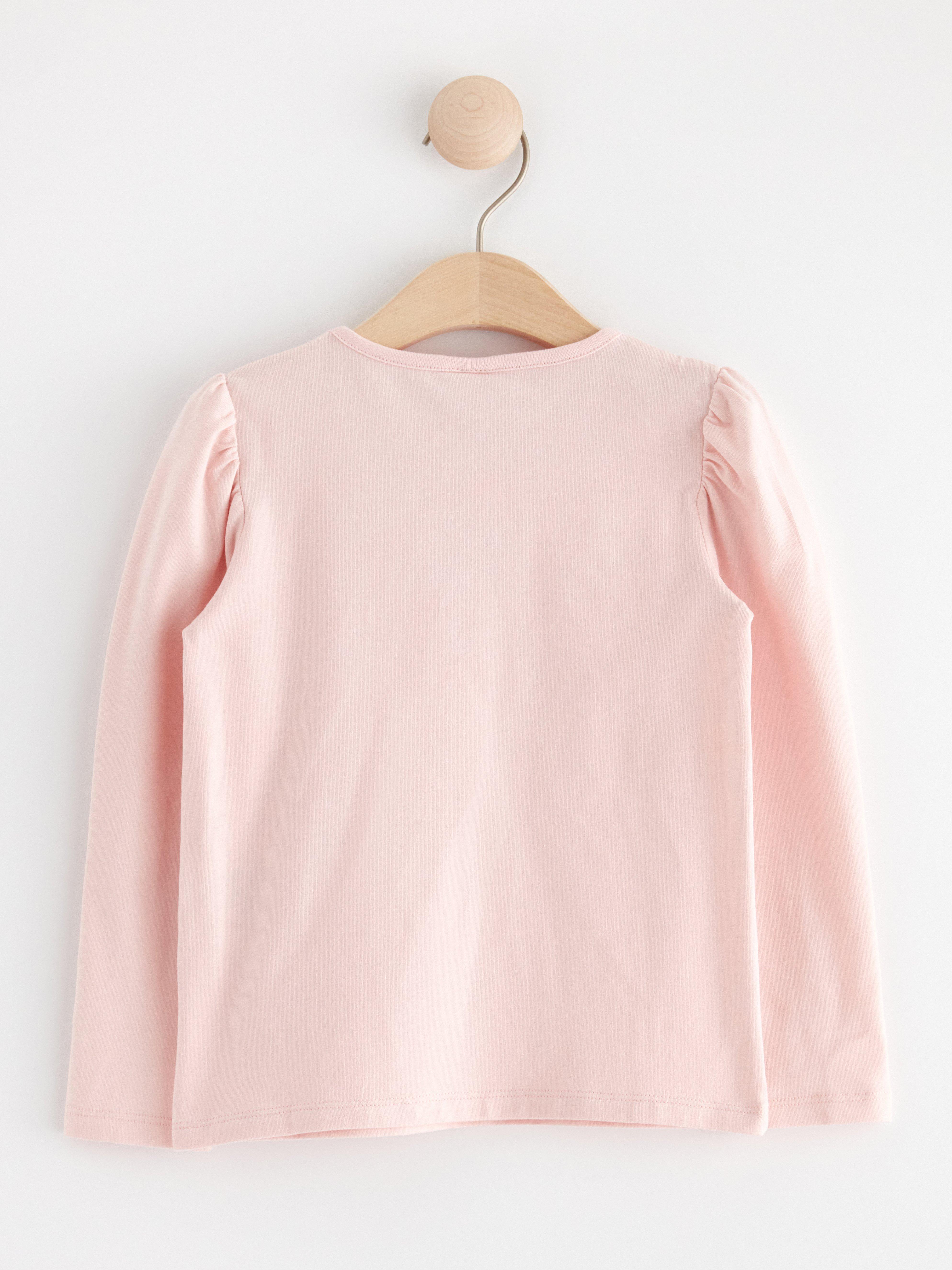 Long sleeve top with rhinestones Light Dusty Pink
